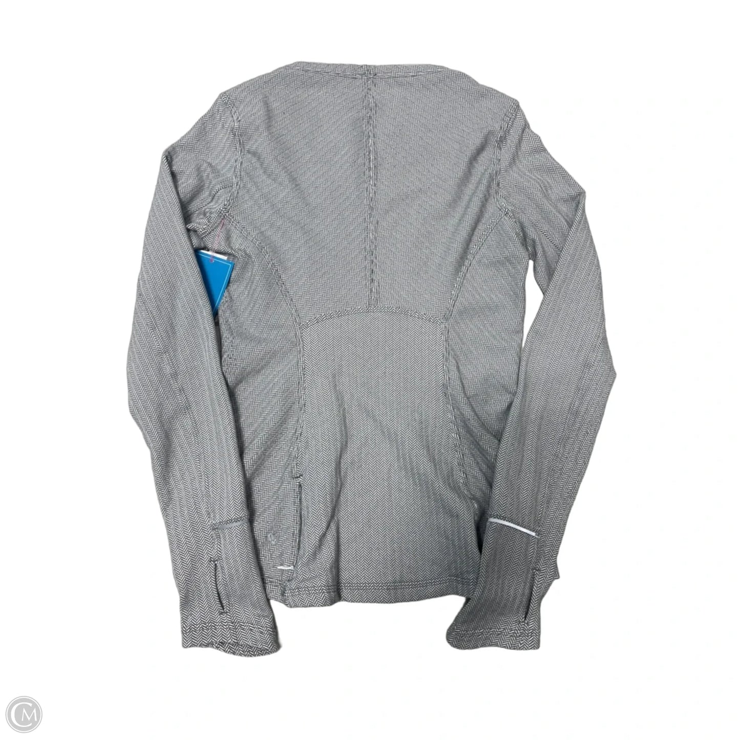 Athletic Top Long Sleeve Collar By Lululemon In Grey, Size: S