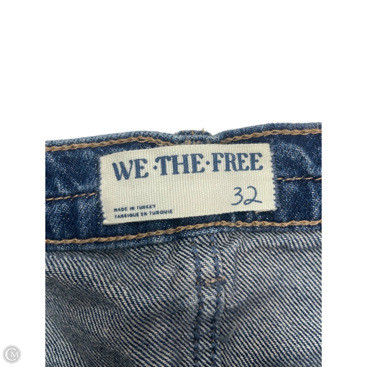 Skirt Midi By Free People In Blue Denim, Size: 12