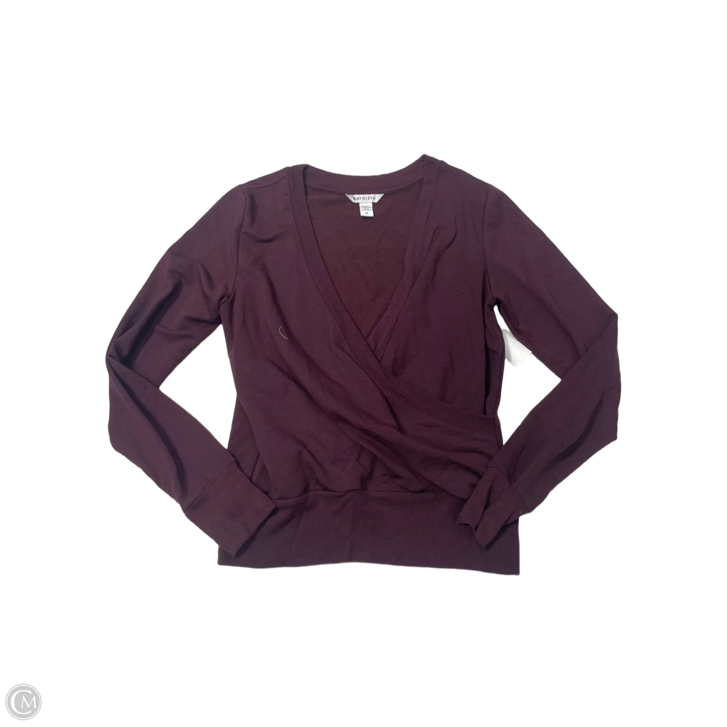 Top Long Sleeve By Athleta In Maroon, Size: M