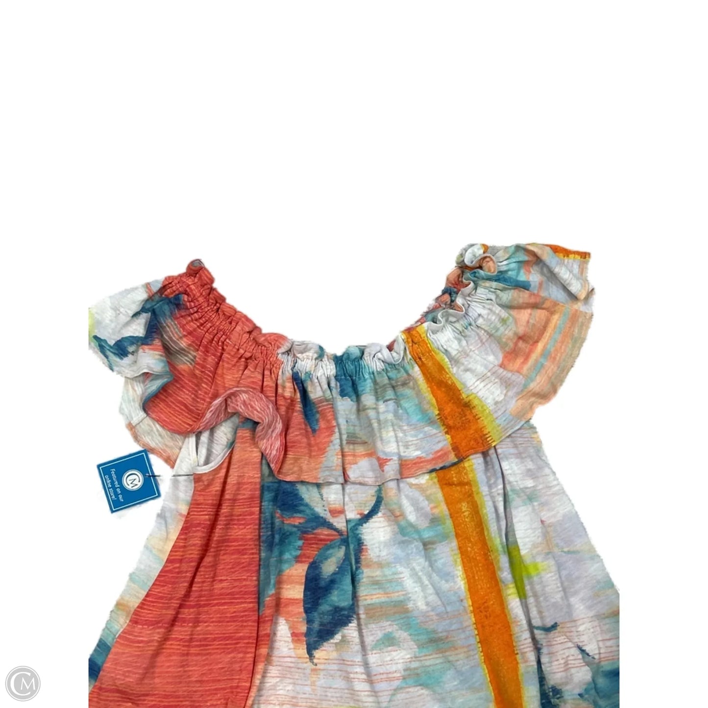 Top Short Sleeve Designer By Anthropologie In Multi-colored, Size: Xs