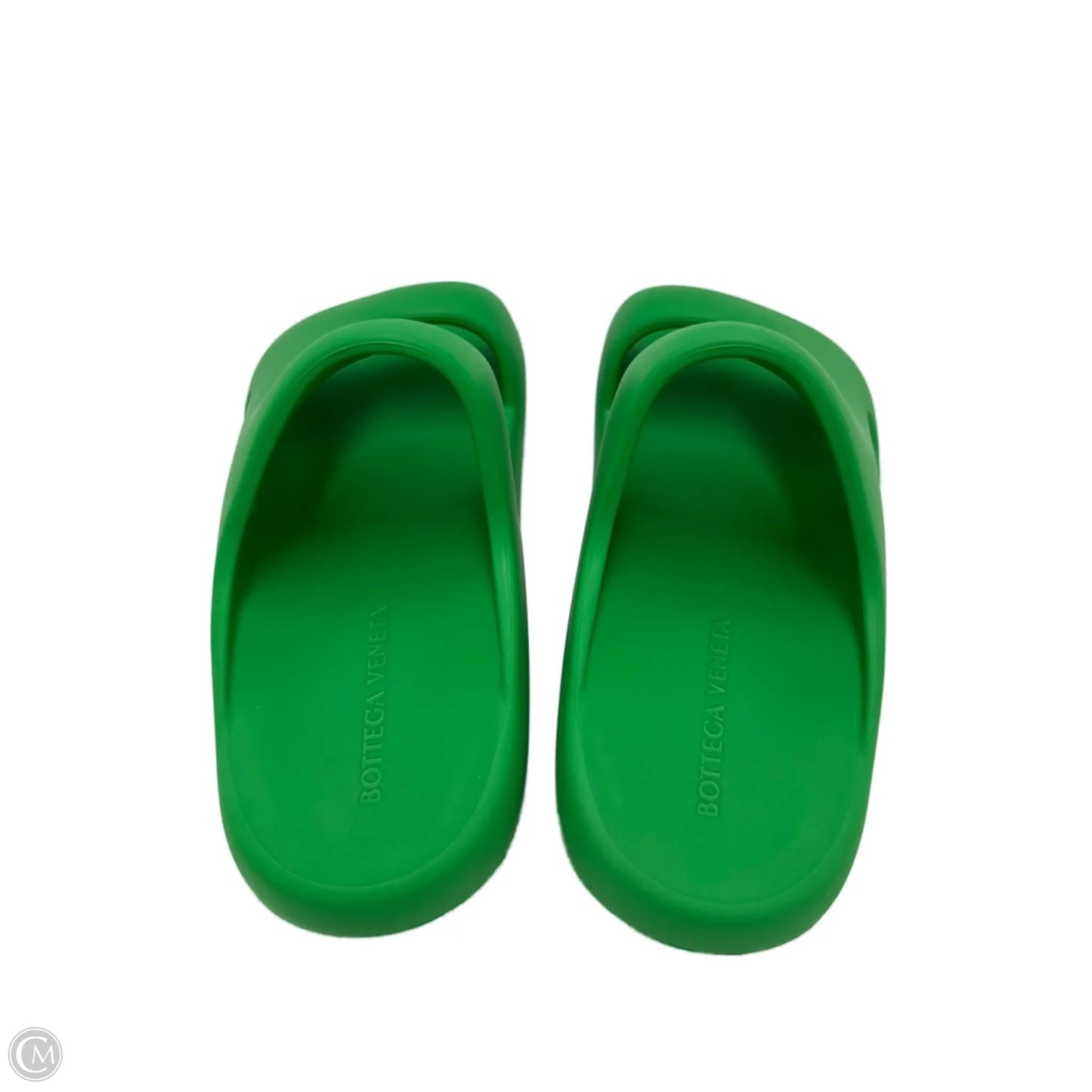 Sandals Luxury Designer By Bottega Veneta In Green, Size: 12