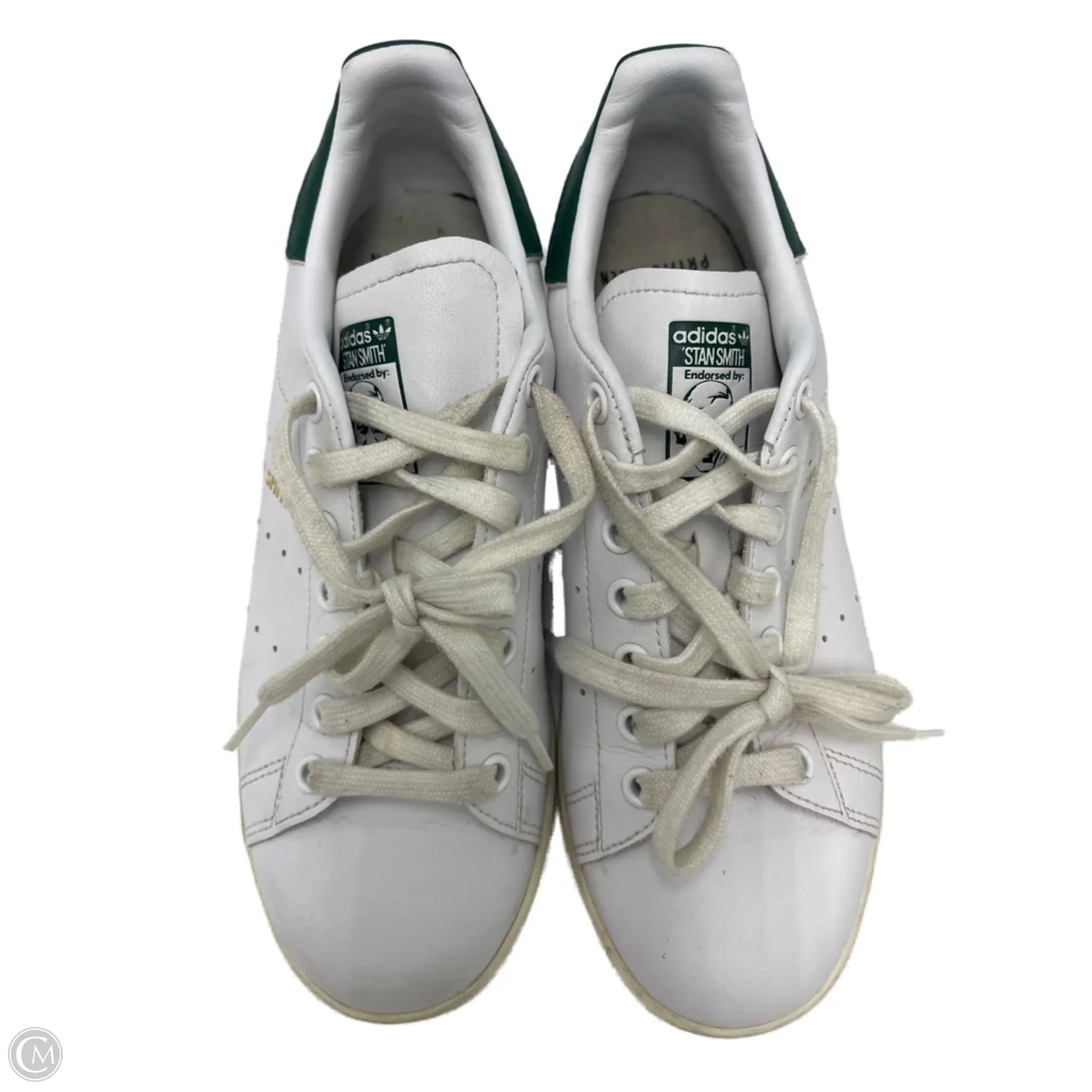 Shoes Sneakers By Adidas In Green & White, Size: 6