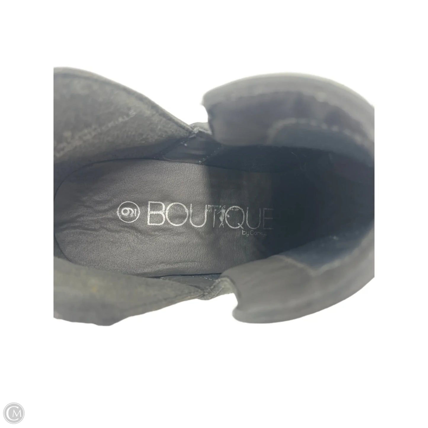 Boots Ankle Heels By Boutique + In Grey, Size: 9