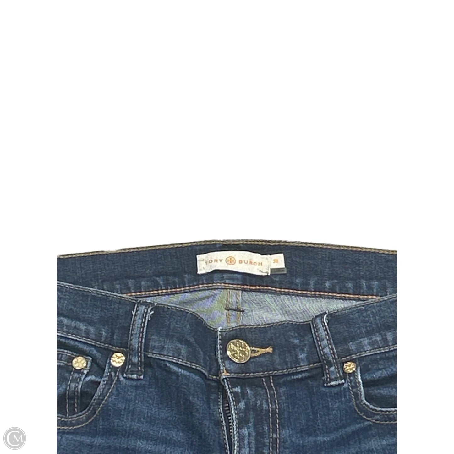 Jeans Designer By Tory Burch In Blue Denim, Size: 10