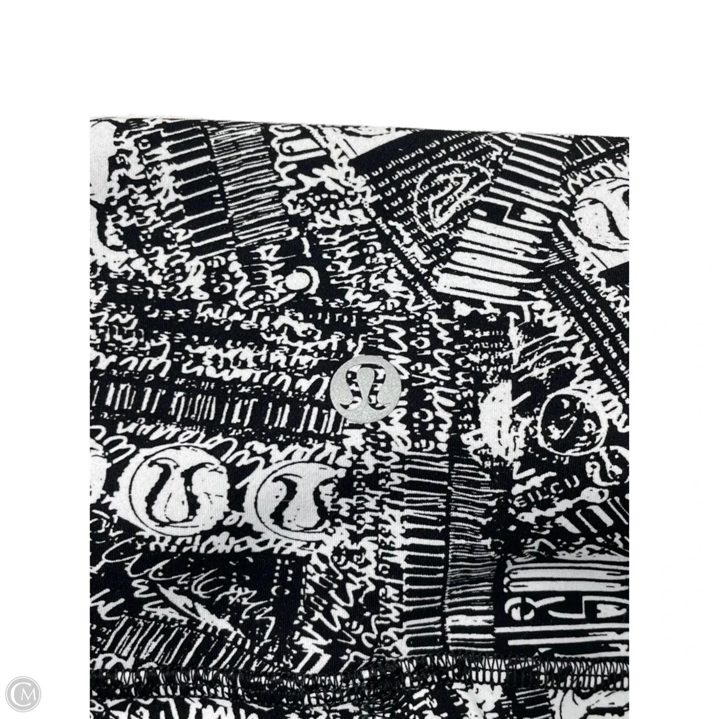 Athletic Leggings By Lululemon In Black & White, Size: S