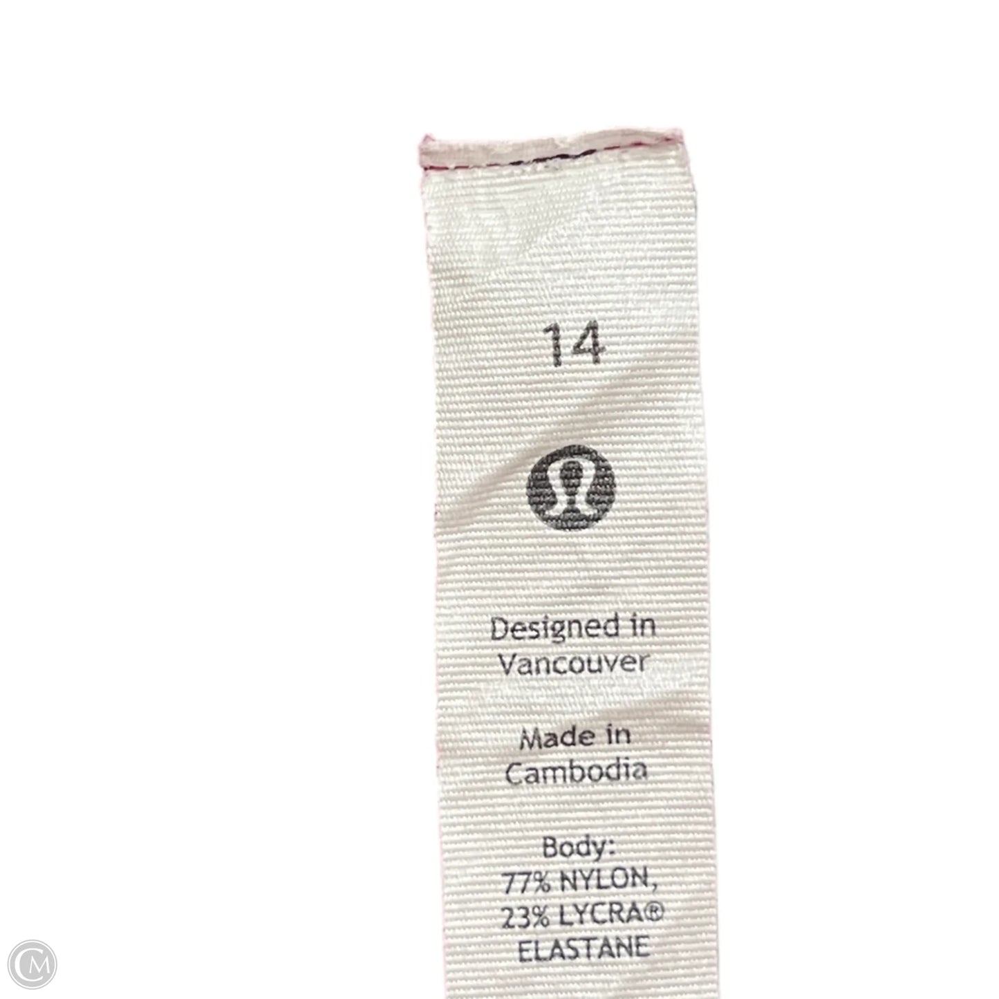 Athletic Shorts By Lululemon In Pink, Size: 14