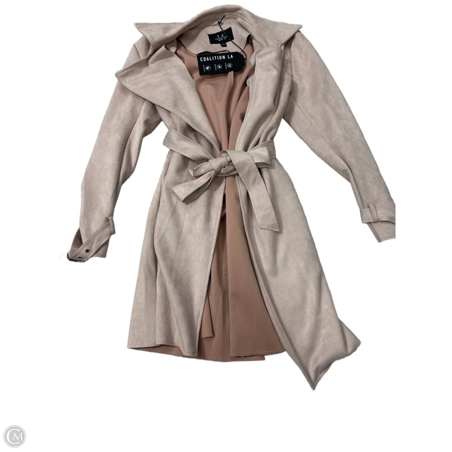 Coat Trench Coat By Coalition LA In Pink, Size: L