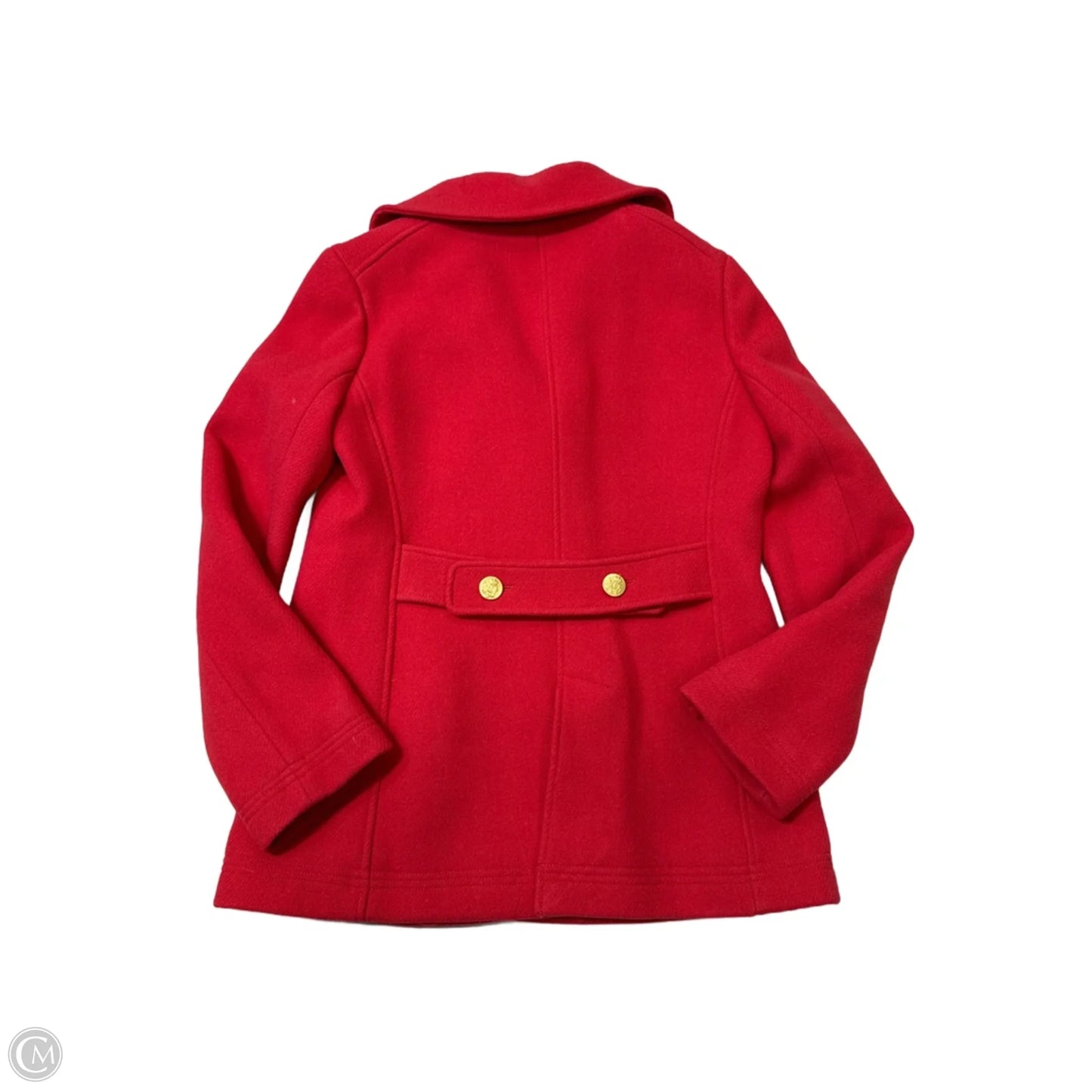 Coat Peacoat By J. Crew In Red, Size: M