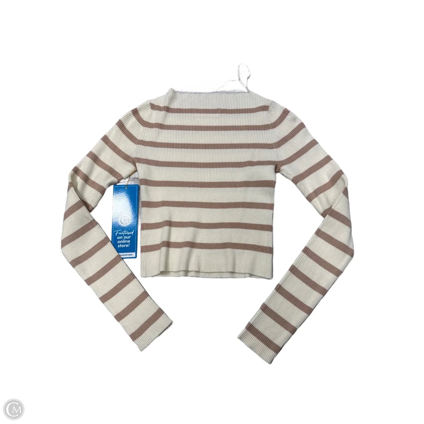 Top Long Sleeve By Double Zero In Striped Pattern, Size: S
