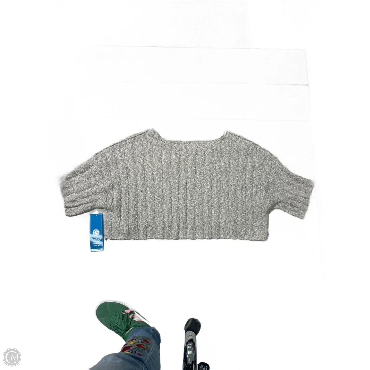 Sweater Short Sleeve By Free People In Grey, Size: Xs