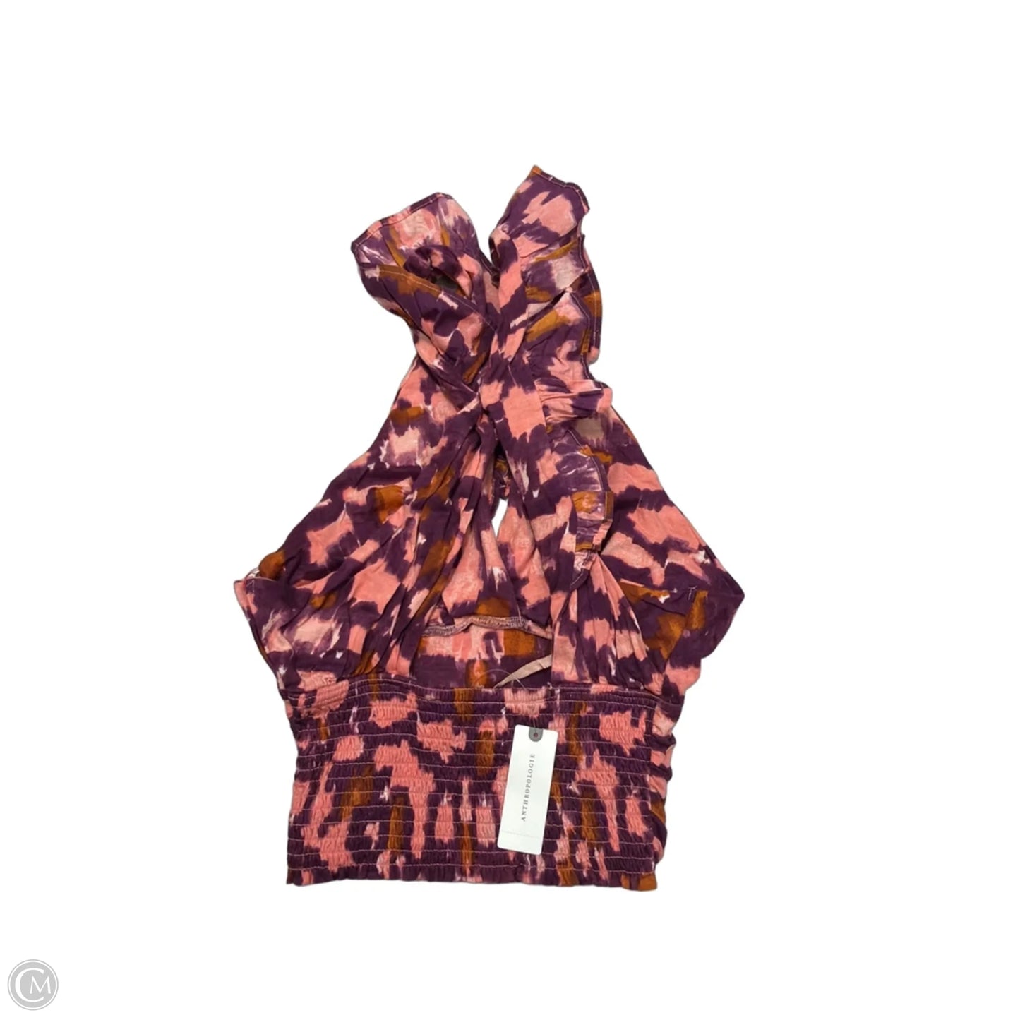 New! Top Sleeveless By Anthropologie In Orange & Purple, Size: Xxs