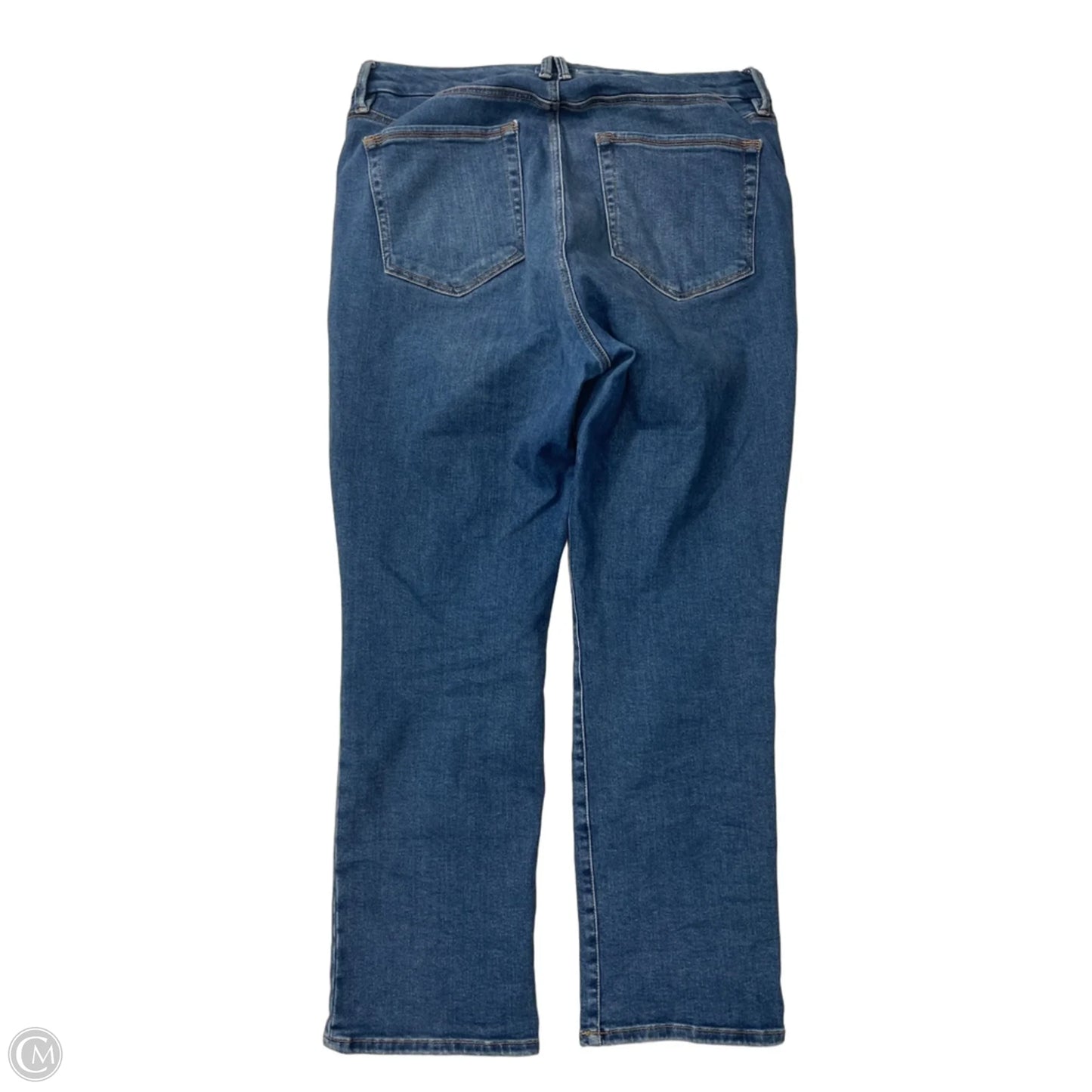 Jeans Straight By Good American In Blue Denim, Size: 16