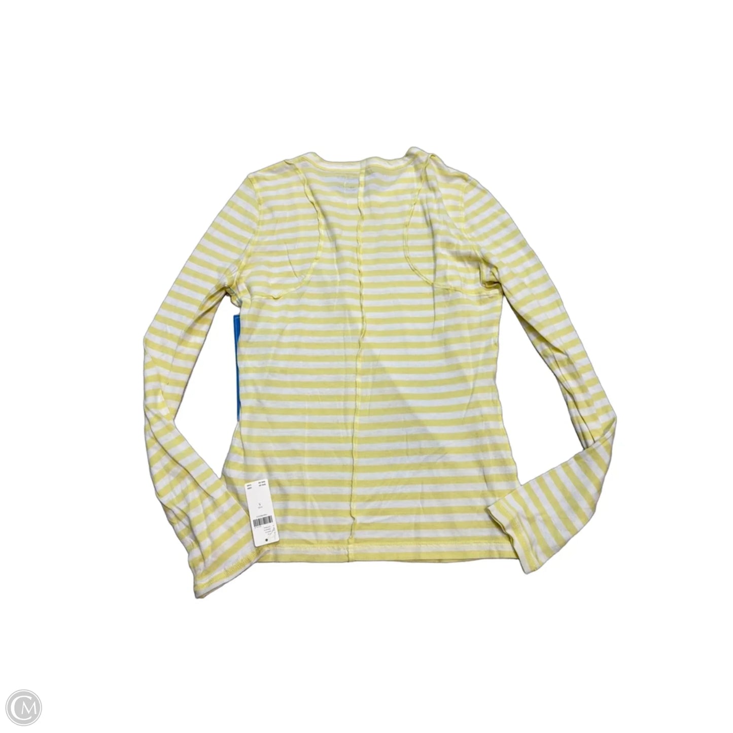 New! Top Long Sleeve By Pilcro In White & Yellow, Size: S