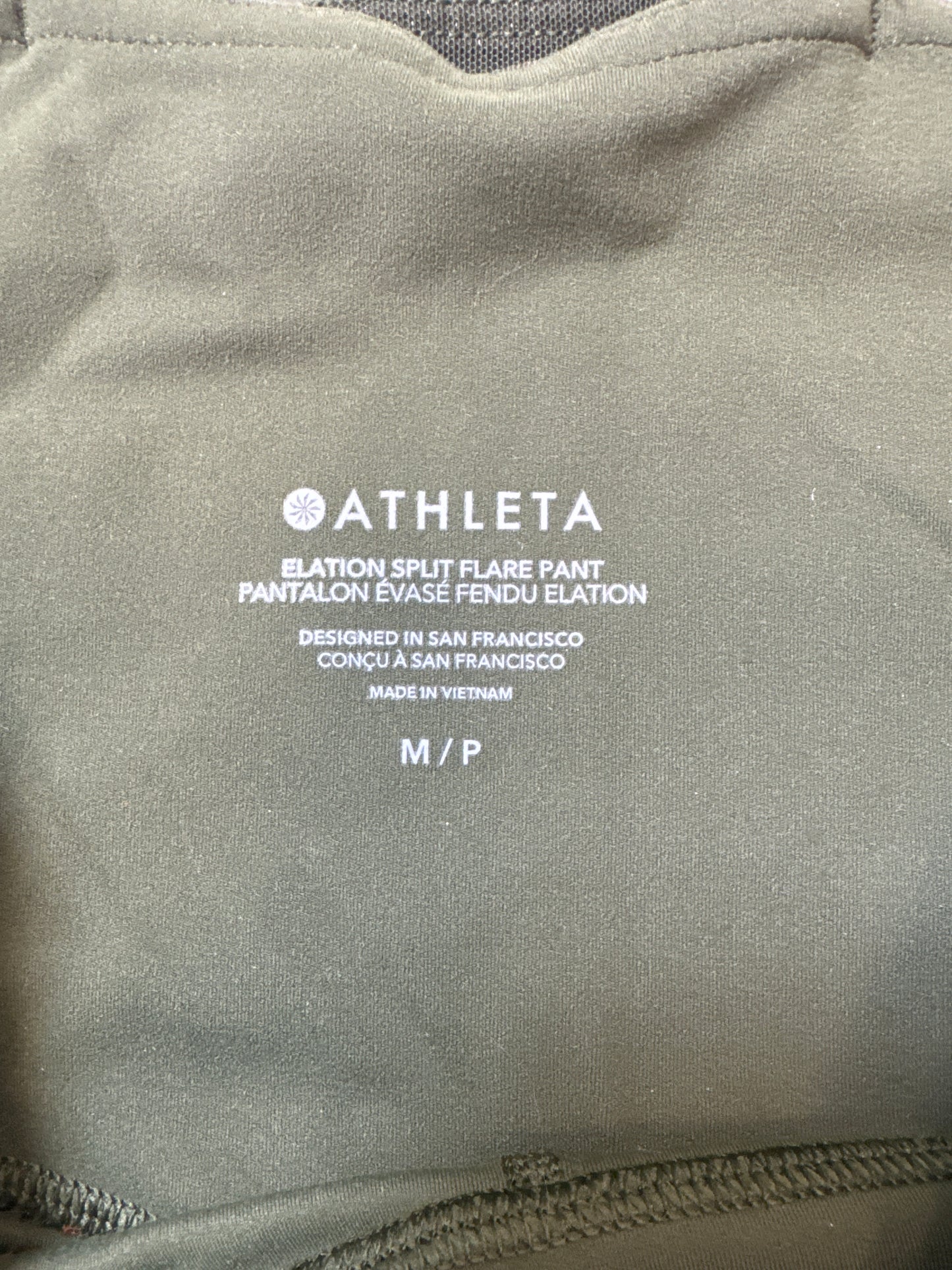 Athletic Leggings By Athleta In Green, Size: M
