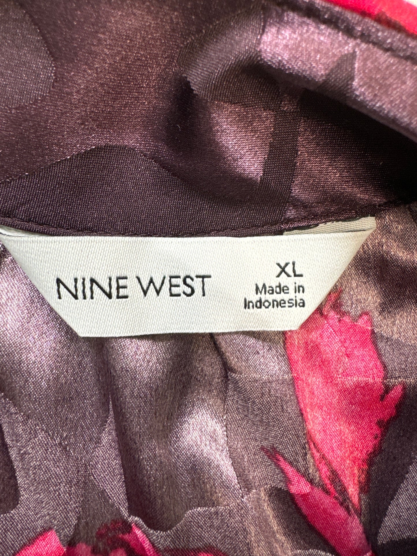 Top Long Sleeve By Nine West Apparel In Purple, Size: Xl