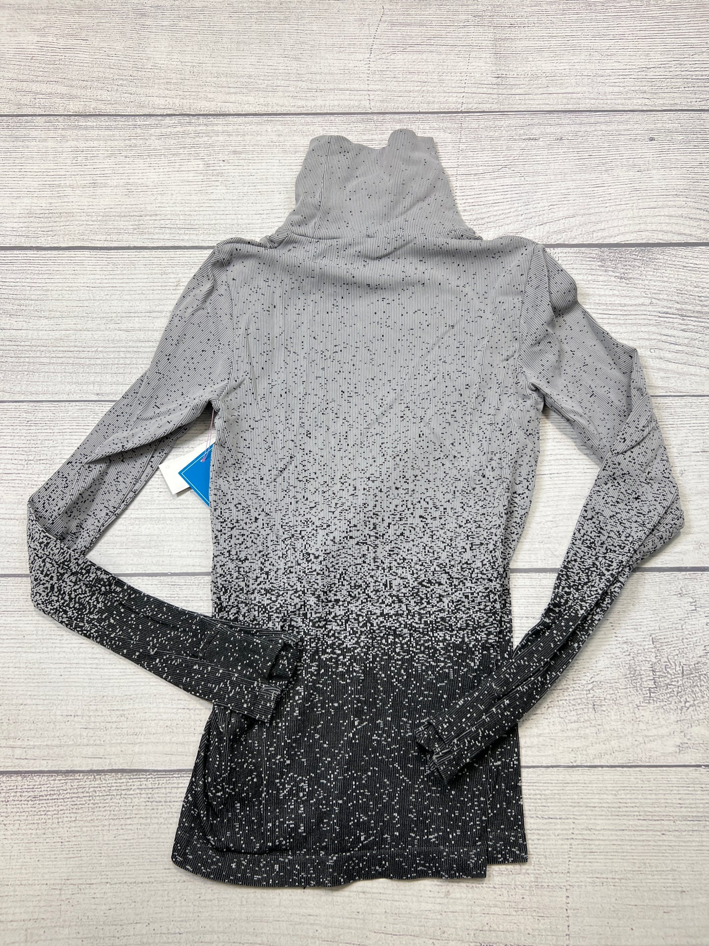 Athletic Top Long Sleeve Crewneck By Athleta In Black & Grey, Size: Xs