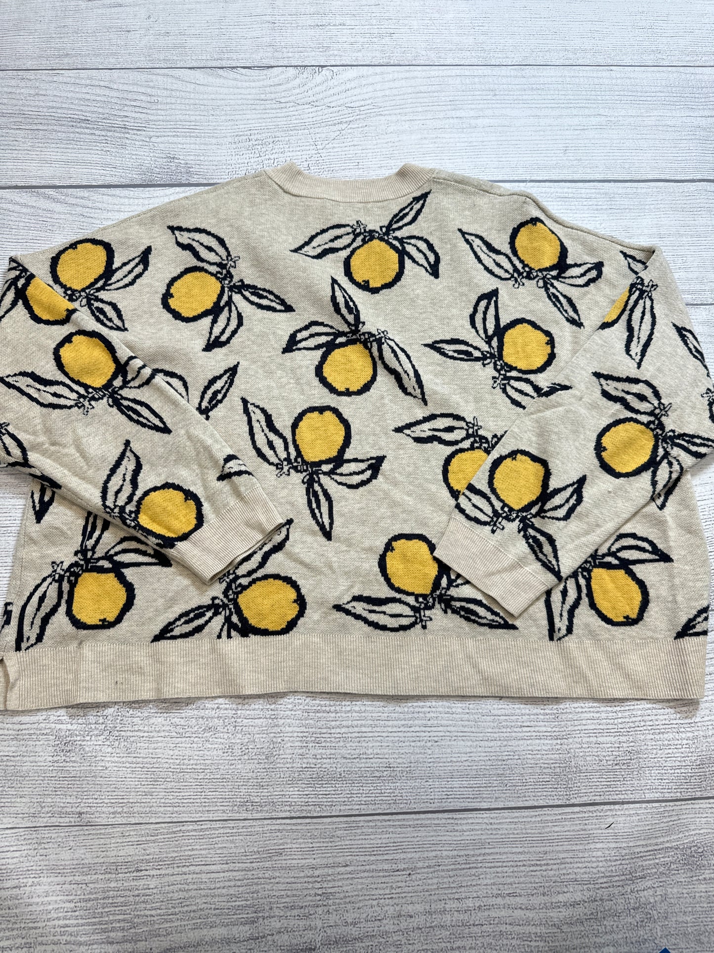 Top / Sweater Long Sleeve By Madewell In Tan, Size: Xxl