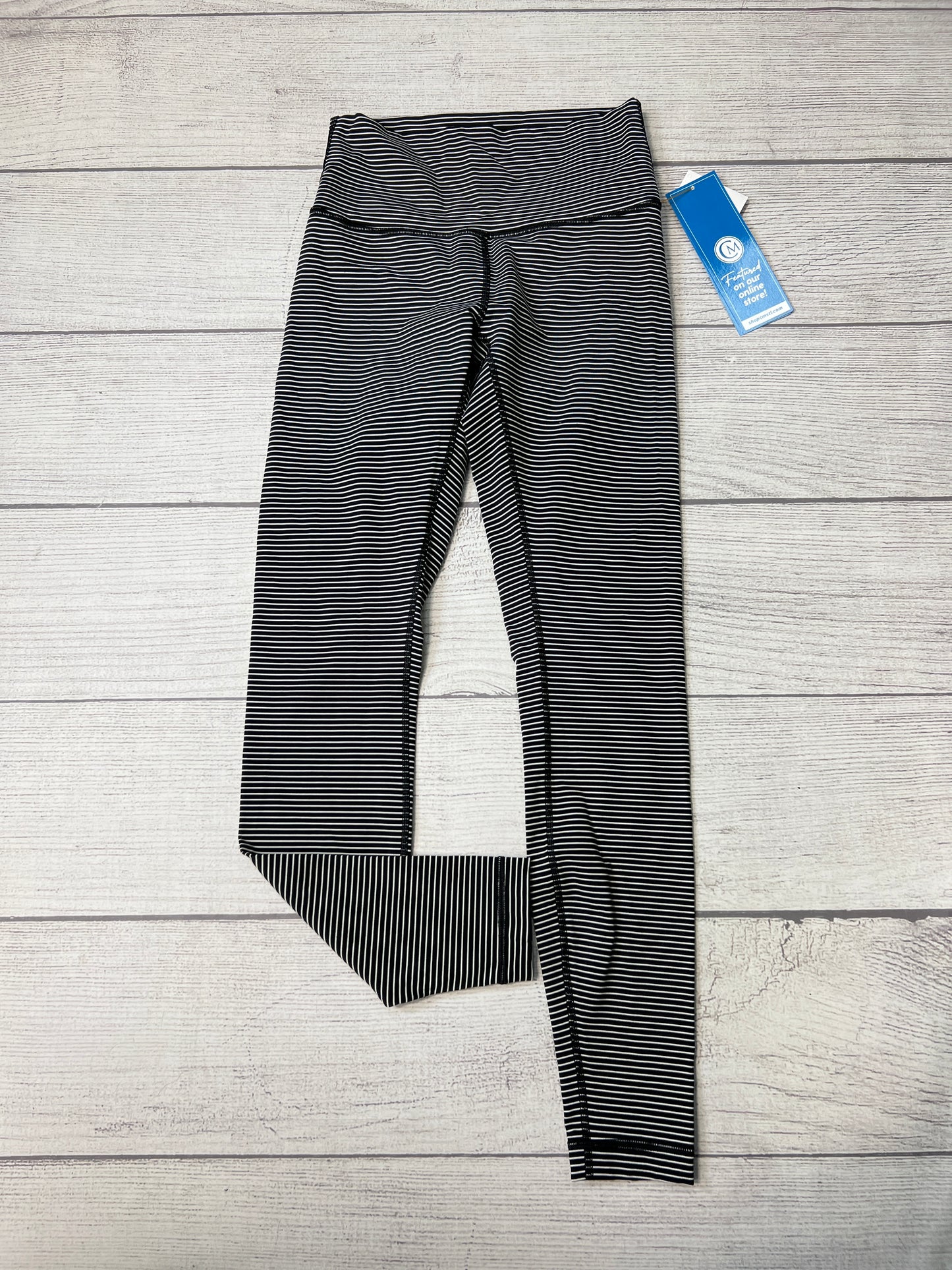 Athletic Leggings By Lululemon In Striped, Size: 6
