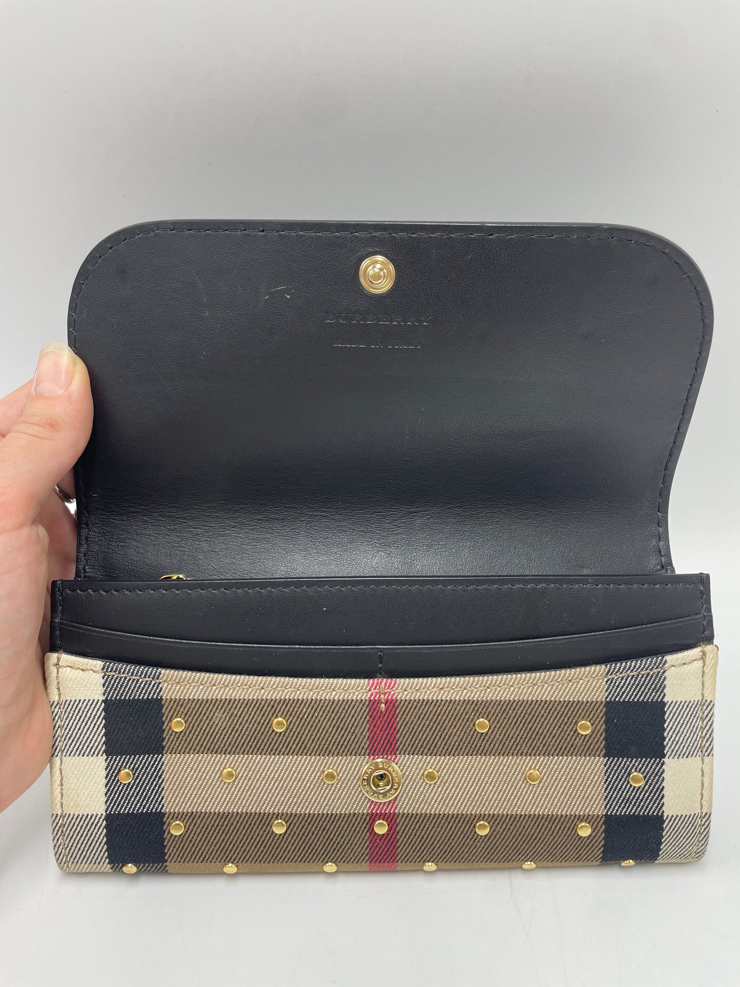 Burberry Derby Round Studs Luxury Wallet