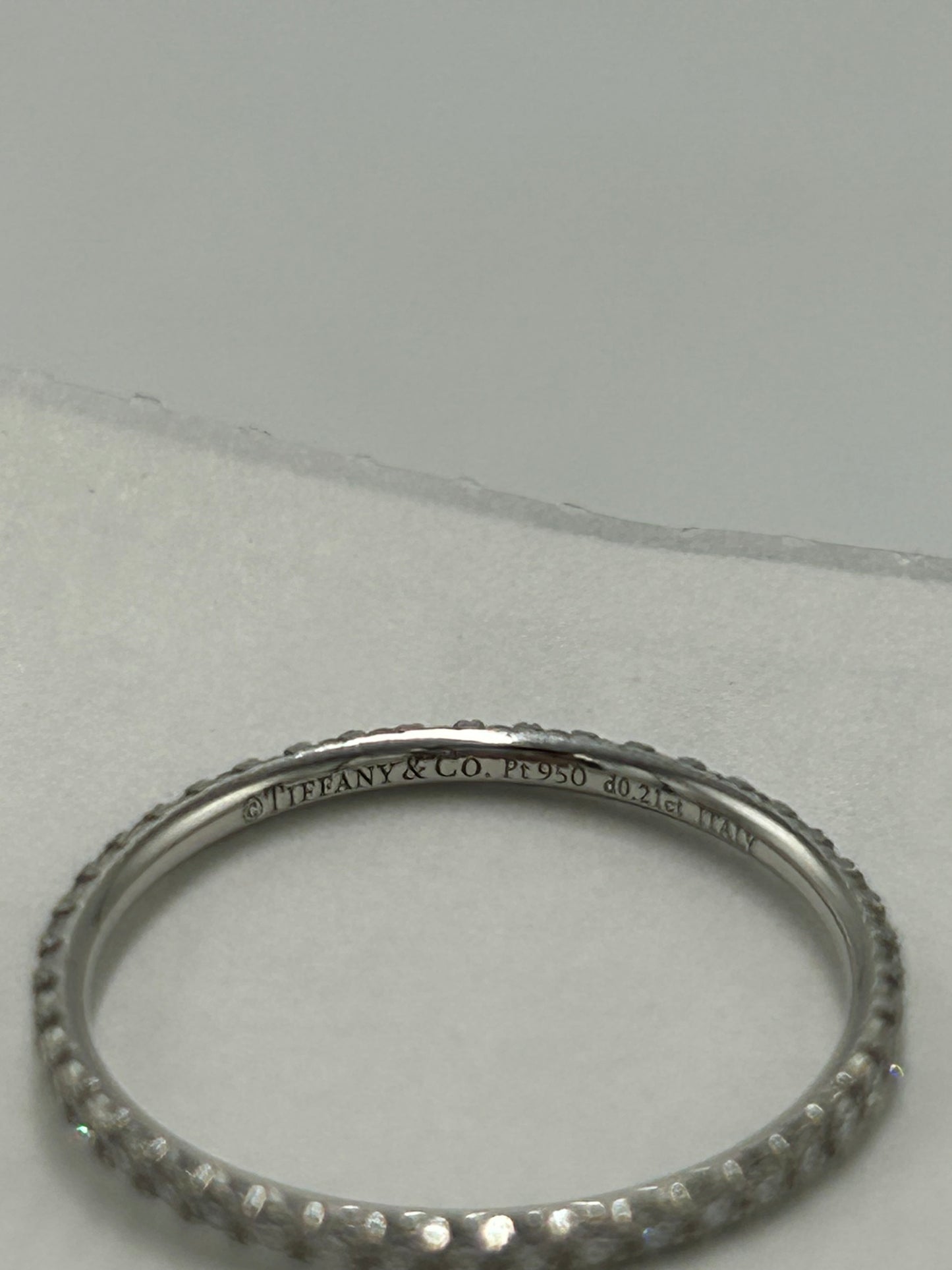 Tiffany & Company Metro Eternity Luxury Ring in Platinum, Size: 6.5