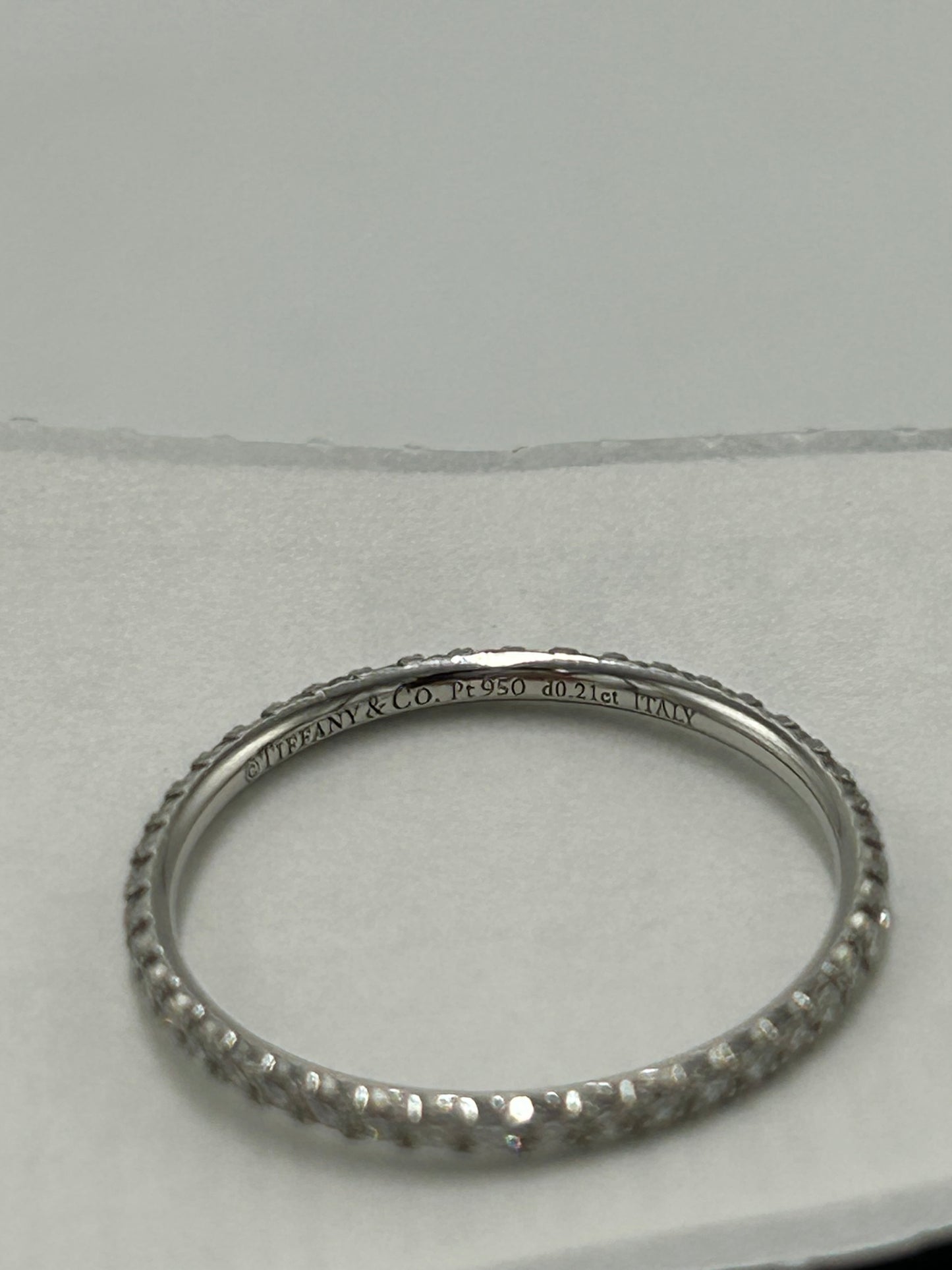 Tiffany & Company Metro Eternity Luxury Ring in Platinum, Size: 6.5