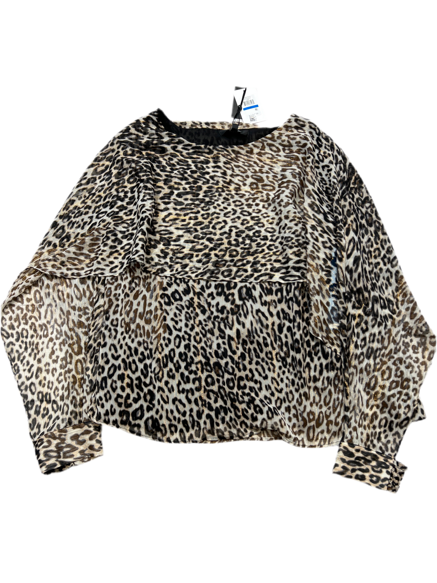 New! Top Long Sleeve By Dkny In Animal Print, Size: Xl