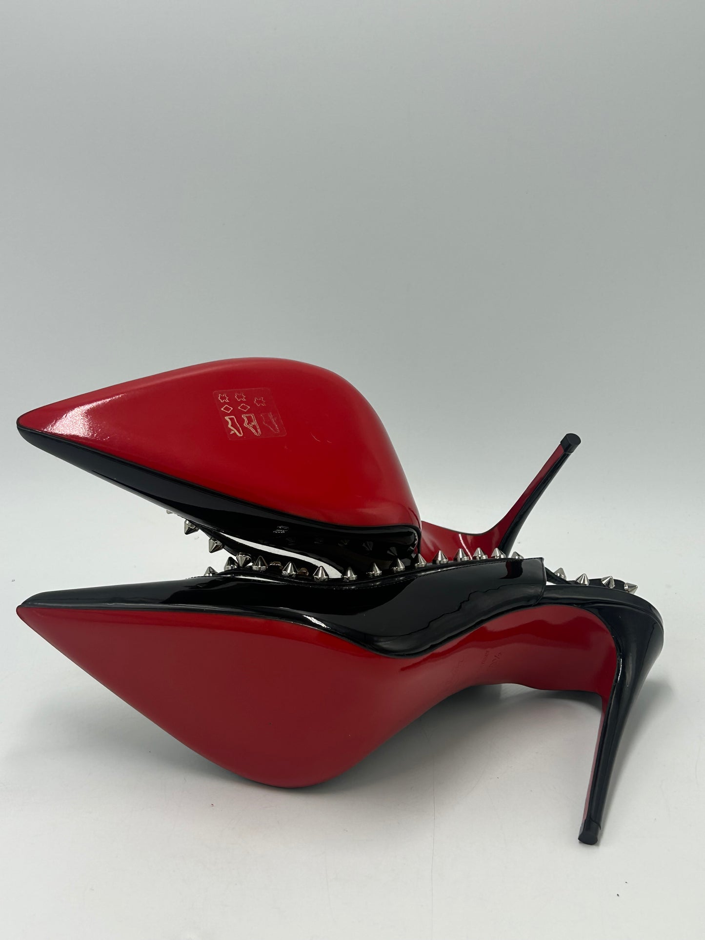 Christian Louboutin Brigadine Spike Luxury Slingback Designer Shoes, Size: 10.5 (40.5)