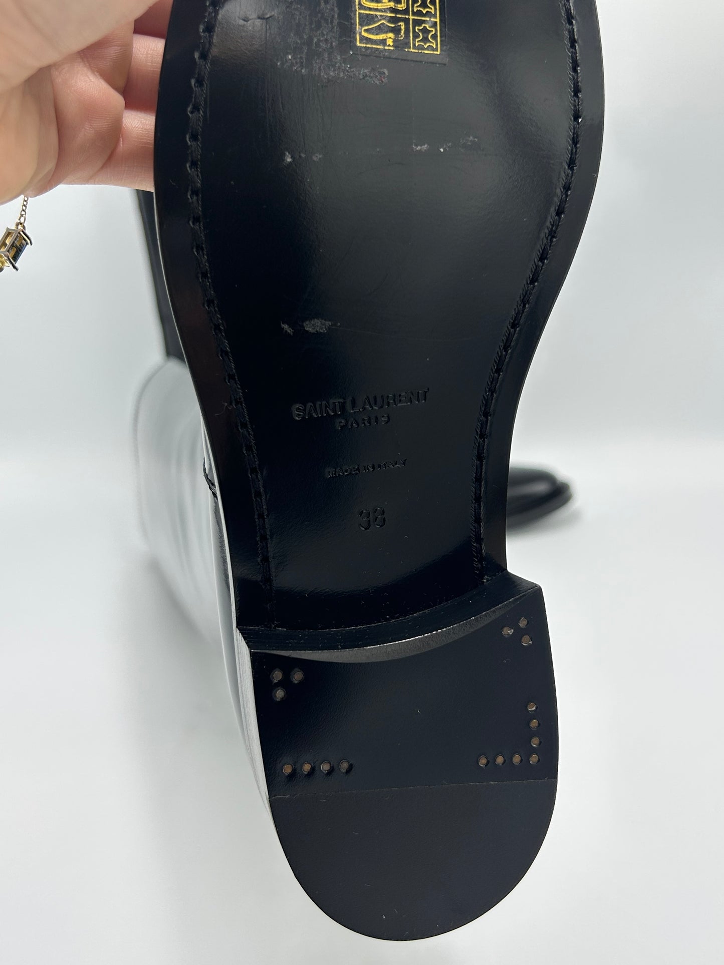 Yves Saint Laurent YSL Hunt Designer Luxury Riding Boots, Size: 8 (38)