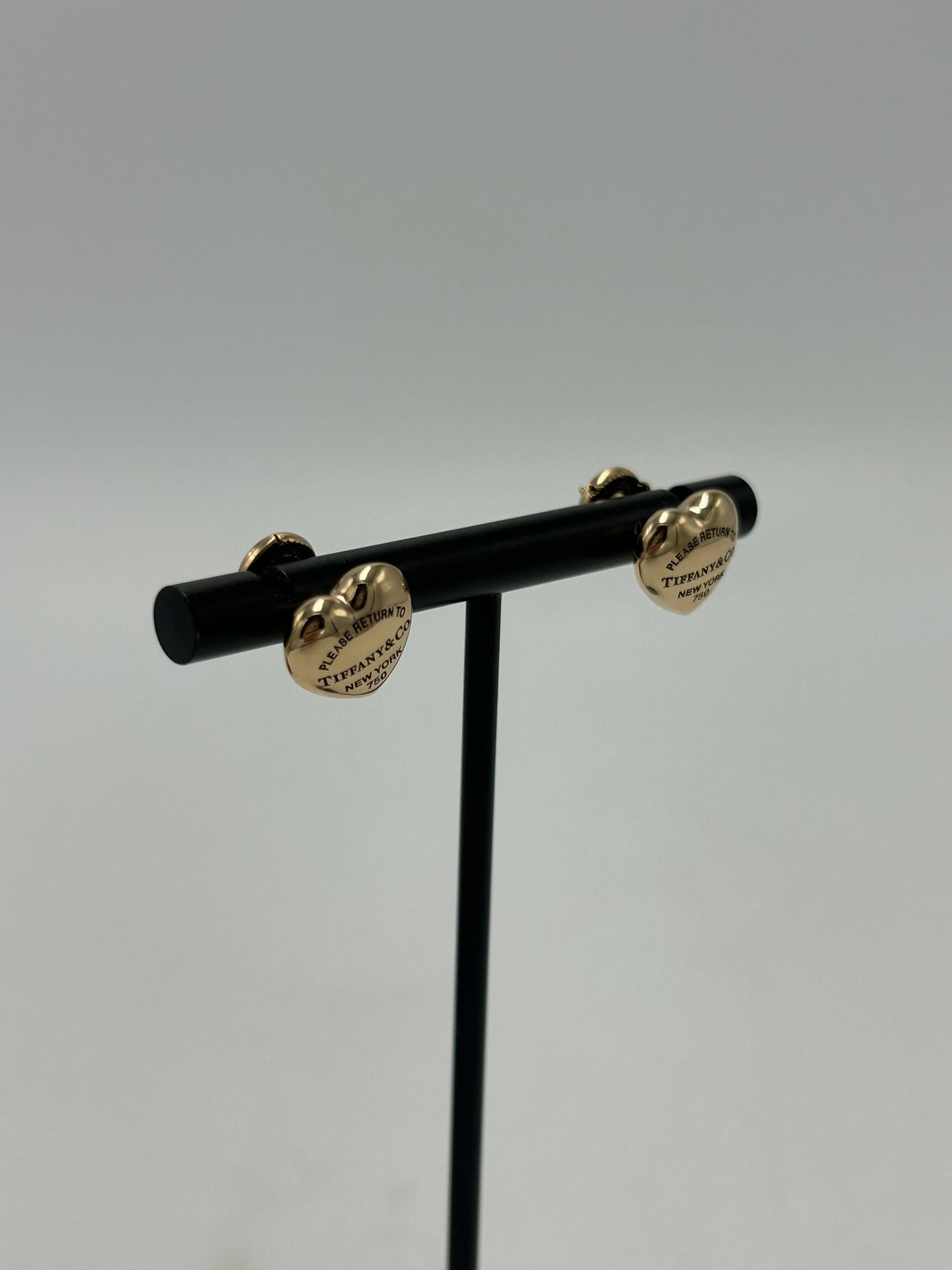 Tiffany & Company Full Heart 18K Luxury Designer Earrings