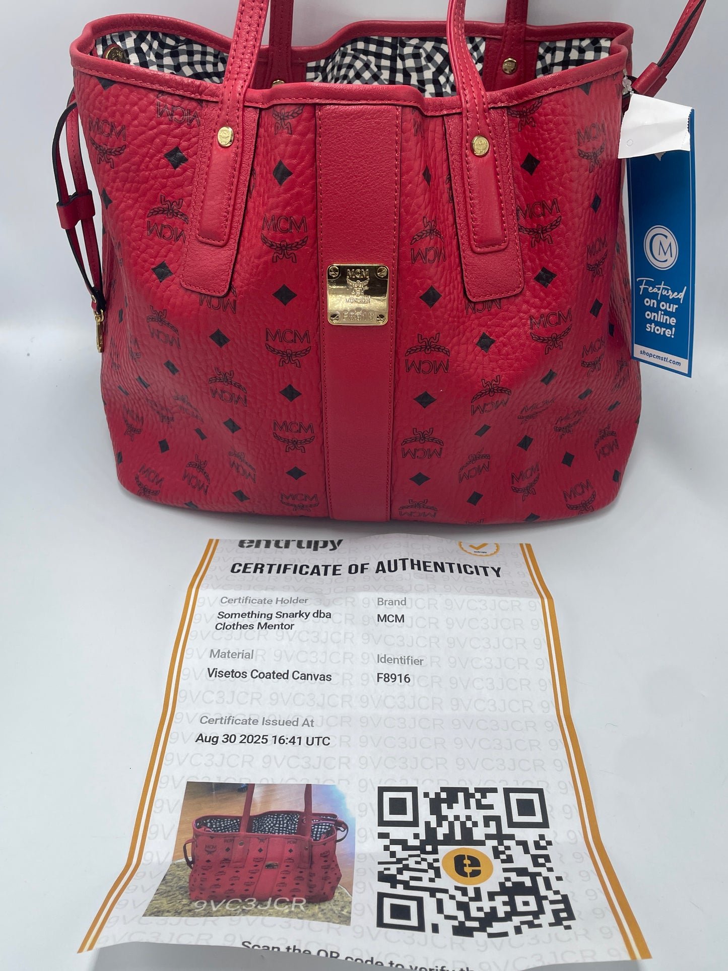 MCM Luxury Visetos Shopper Tote