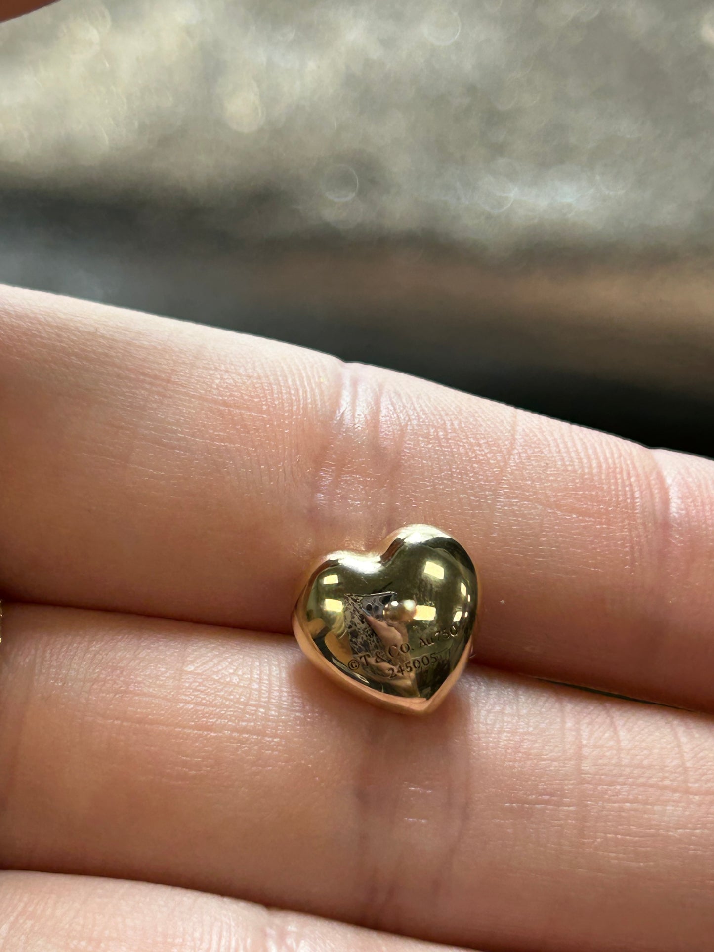 Tiffany & Company Full Heart 18K Luxury Designer Earrings