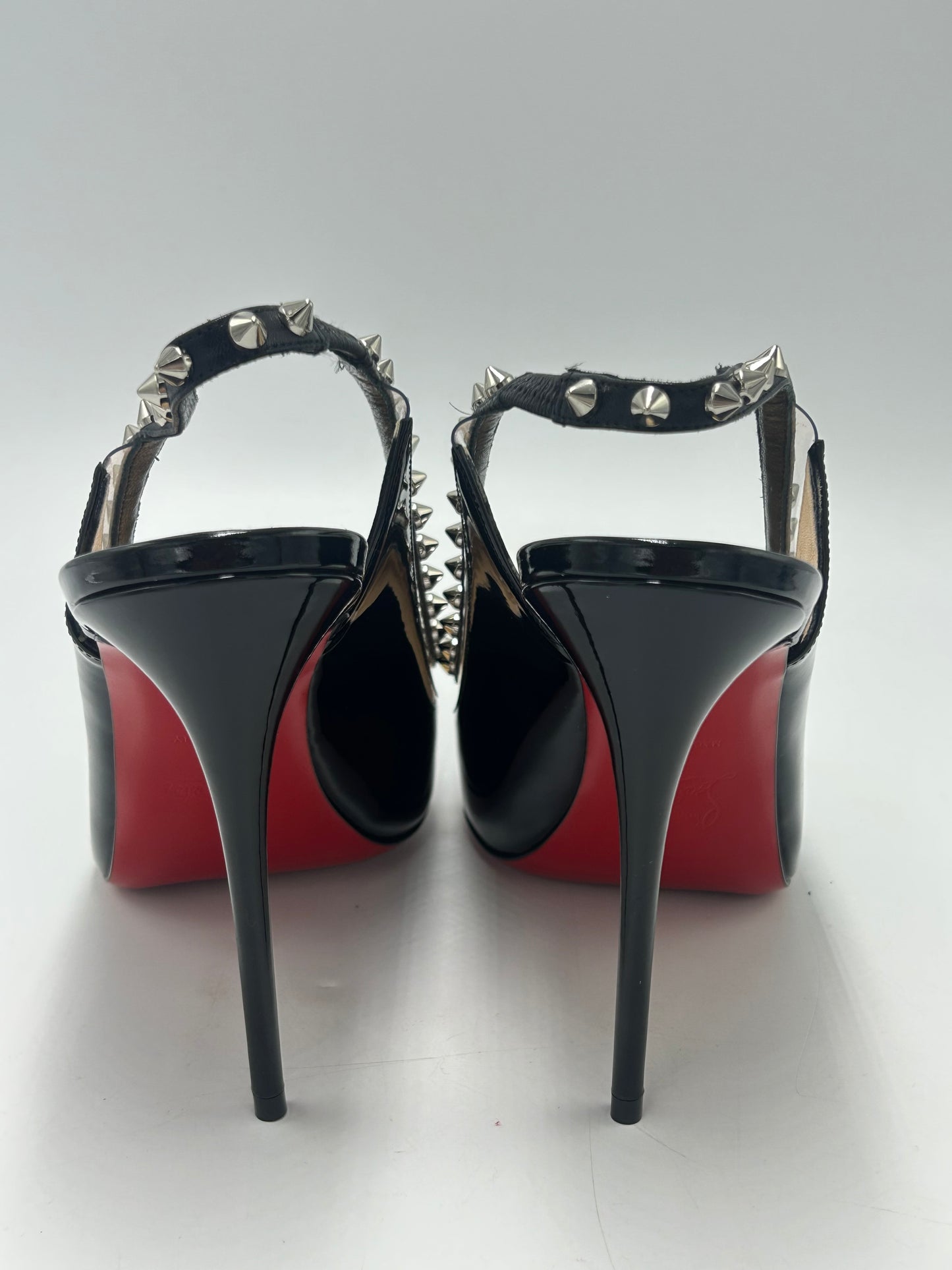 Christian Louboutin Brigadine Spike Luxury Slingback Designer Shoes, Size: 10.5 (40.5)