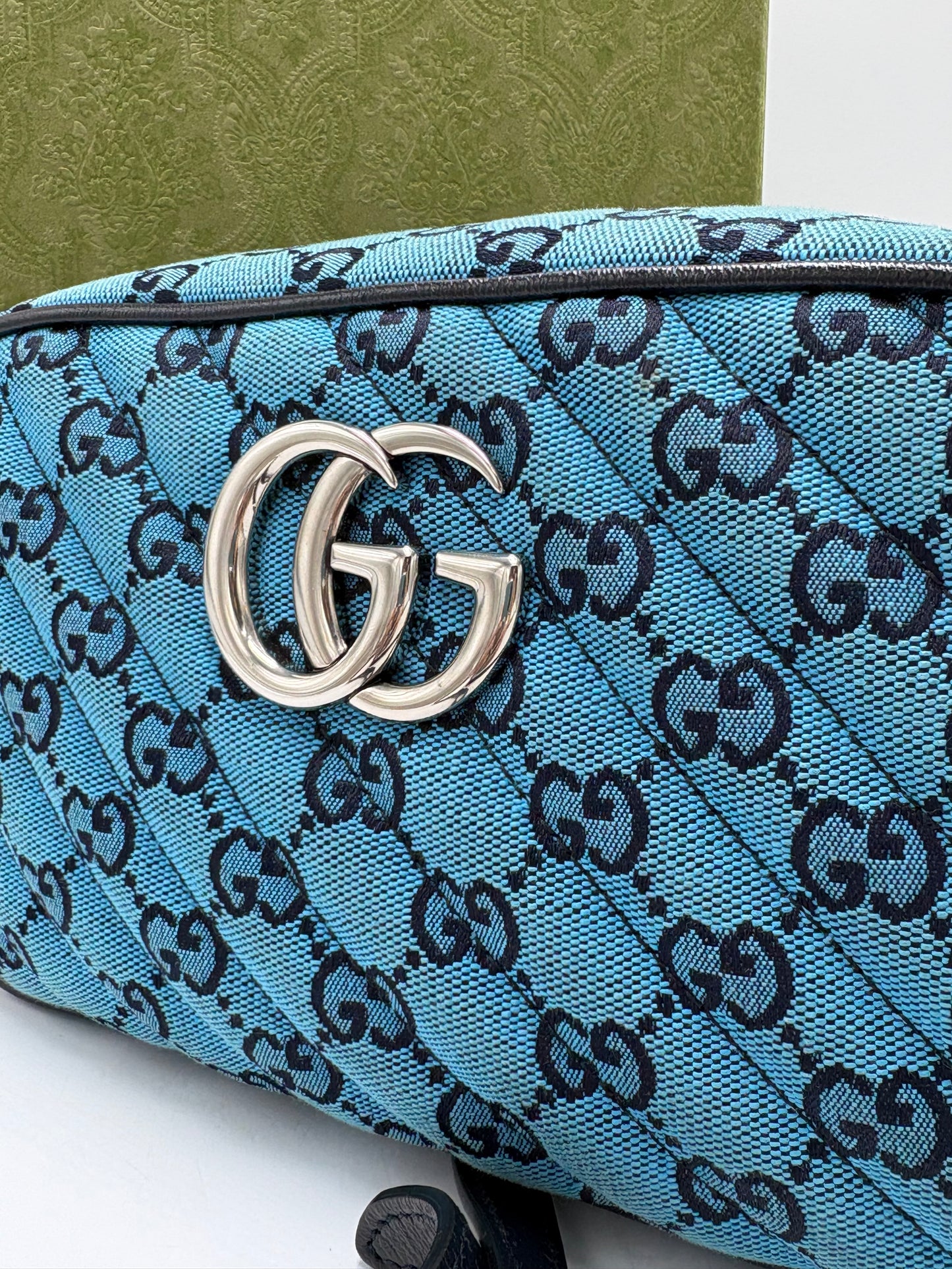 Gucci Monogram Marmont Luxury Handbag in Limited Edition Blue