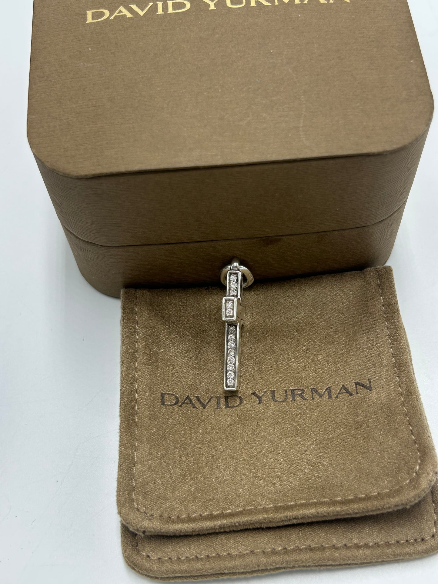 David Yurman Pave Diamond Cross Luxury Designer Pendant