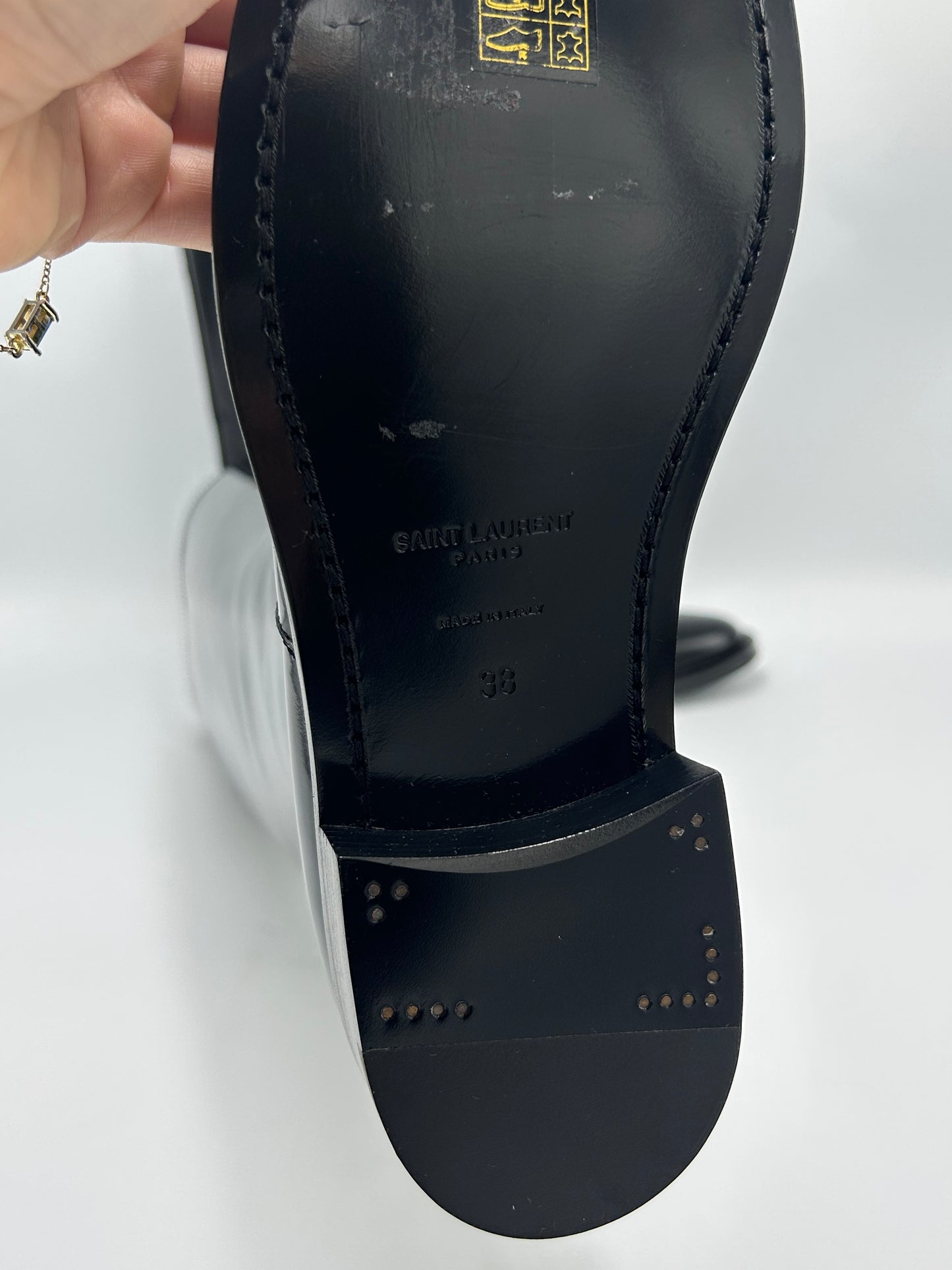 Yves Saint Laurent YSL Hunt Designer Luxury Riding Boots, Size: 8 (38)