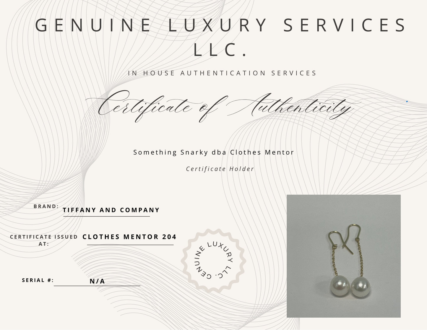 Tiffany & Company Elsa Peretti Pearls By the Yard Luxury Earrings