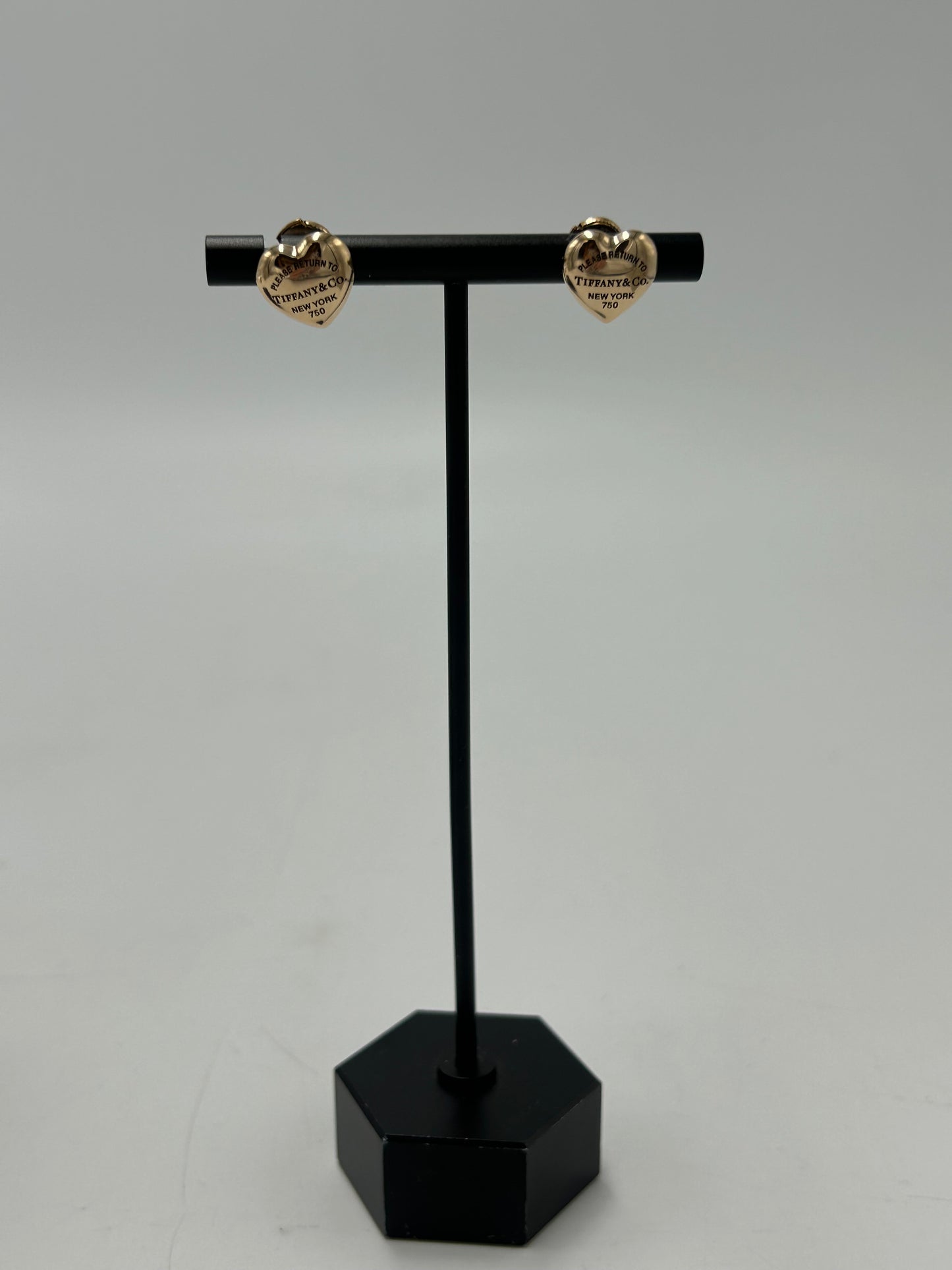Tiffany & Company Full Heart 18K Luxury Designer Earrings