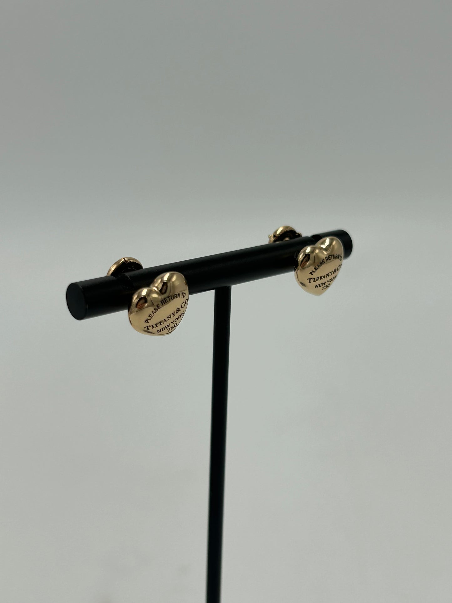 Tiffany & Company Full Heart 18K Luxury Designer Earrings