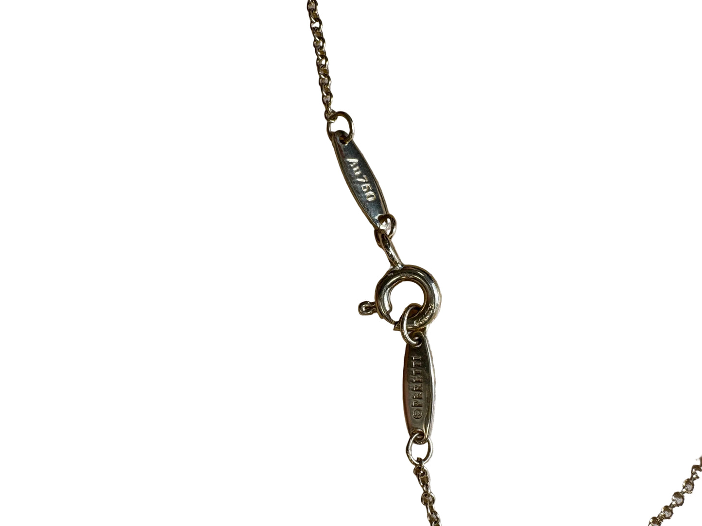 Tiffany & Company 18k Gold Diamond By The Yard Luxury Necklace