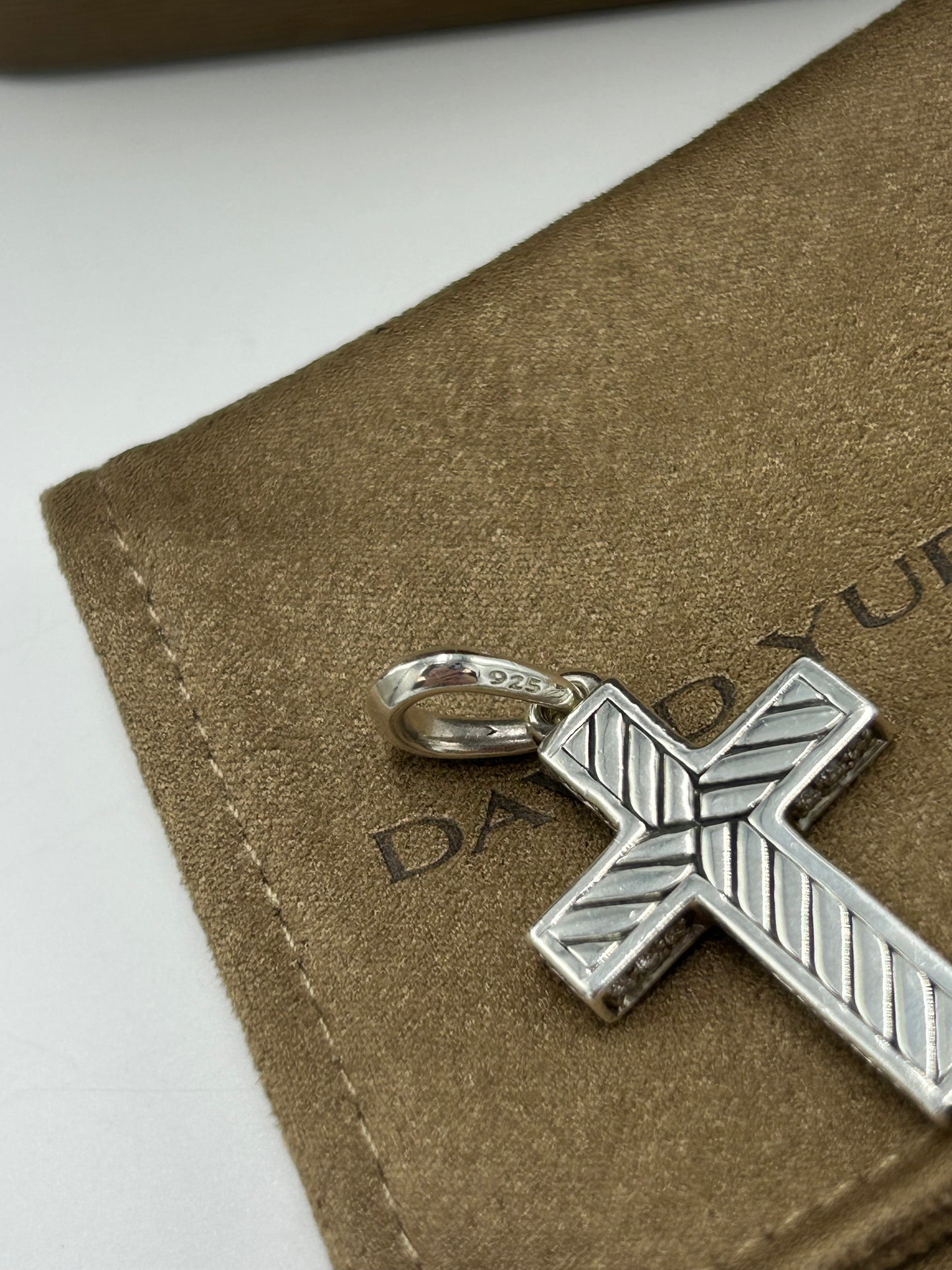 David Yurman Pave Diamond Cross Luxury Designer Pendant