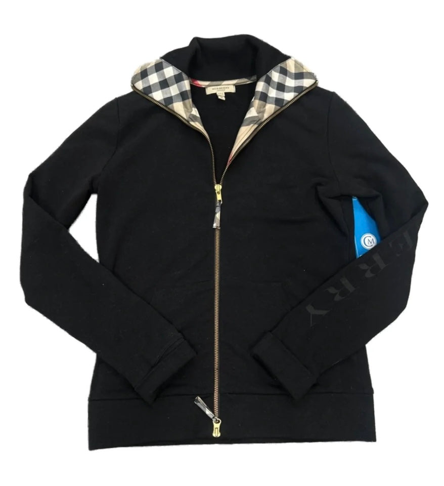 Burberry Jacket / Sweatshirt Luxury Designer In Black, Size: M