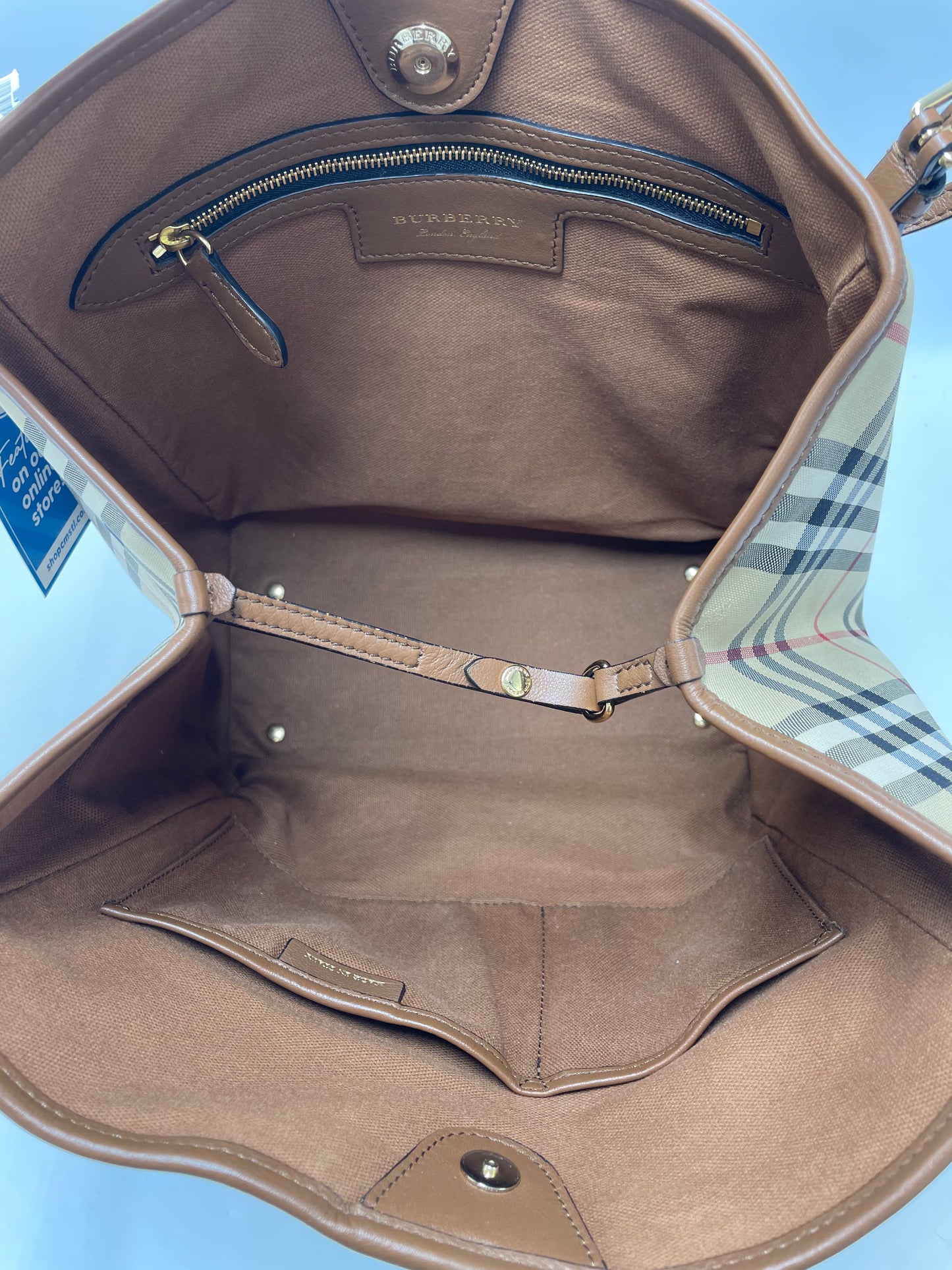 Burberry Horseferry Check Luxury Tote / Handbag