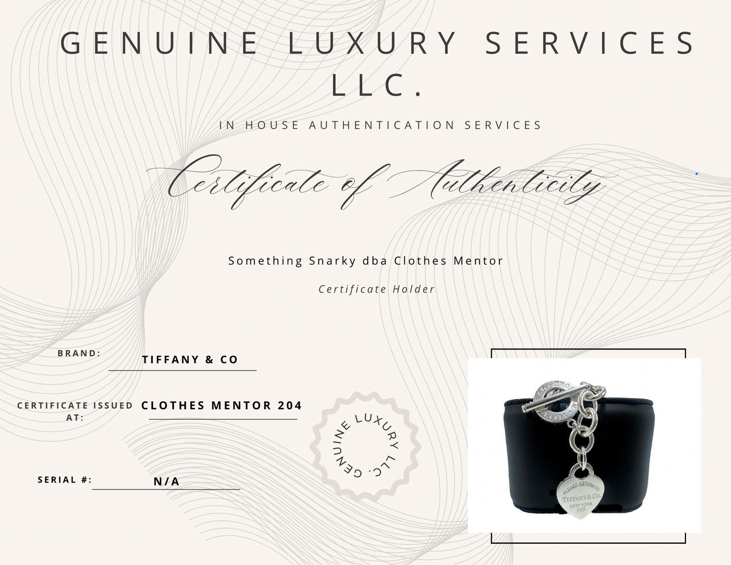 Tiffany & Company 925 Heart Toggle Luxury Designer Bracelet