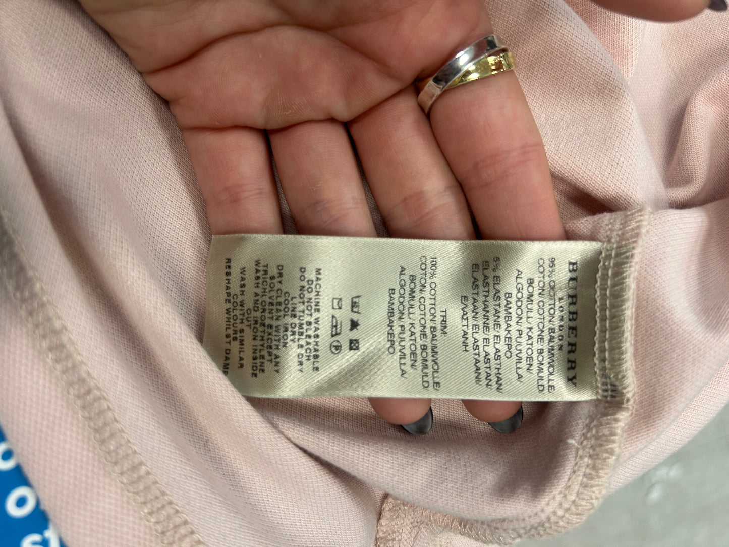 Burberry Top Short Luxury Designer By In Pink, Size: S