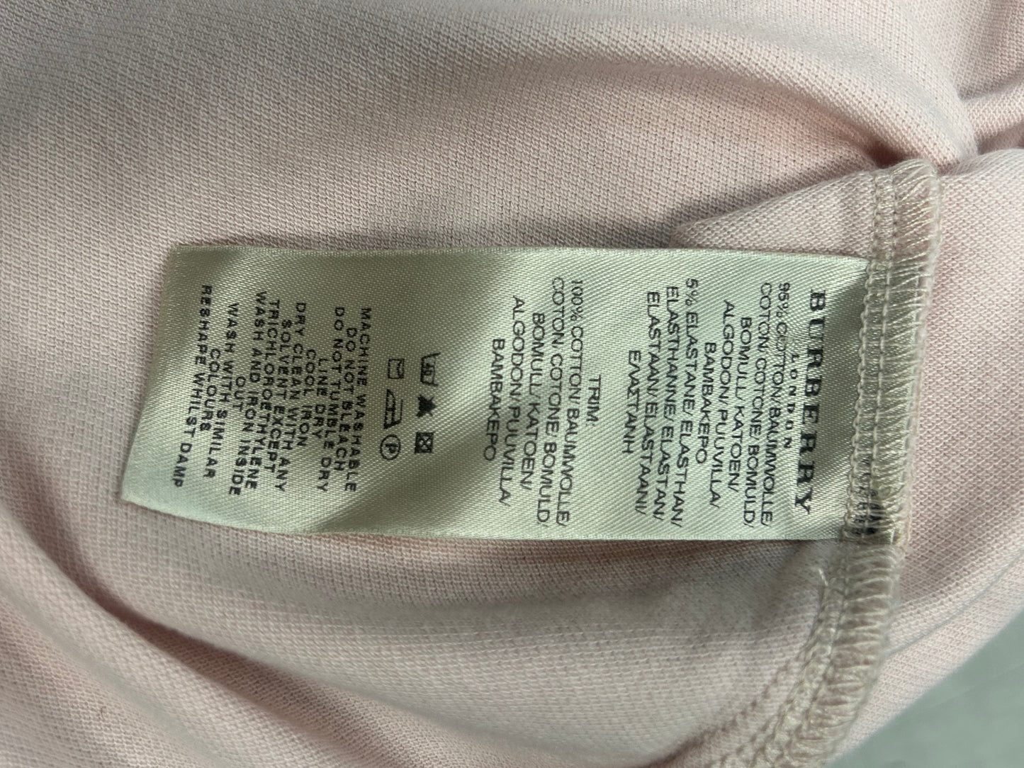 Burberry Top Short Luxury Designer By In Pink, Size: S