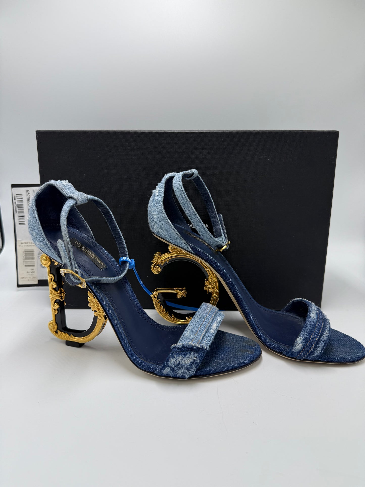 Dolce & Gabbana Barocco DG Luxury Designer Heels, Size: 10