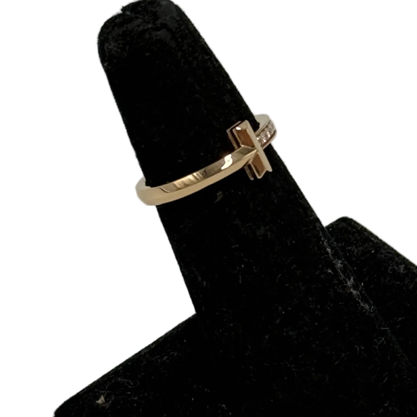 Tiffany & Company T1 Diamond Luxury Ring in 18k Rose Gold, Size: 6