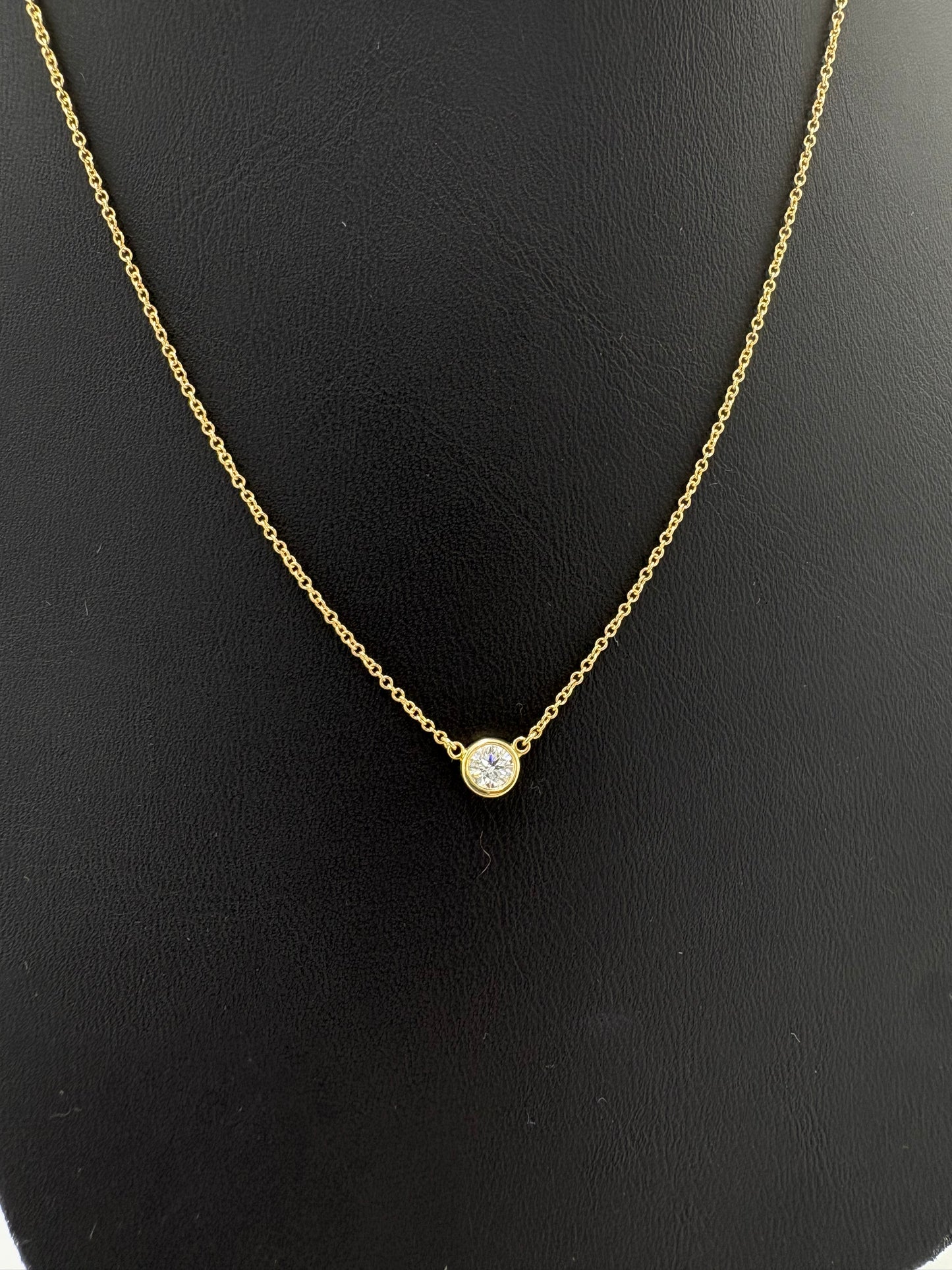 Tiffany & Company 18k Gold Diamond By The Yard Luxury Necklace