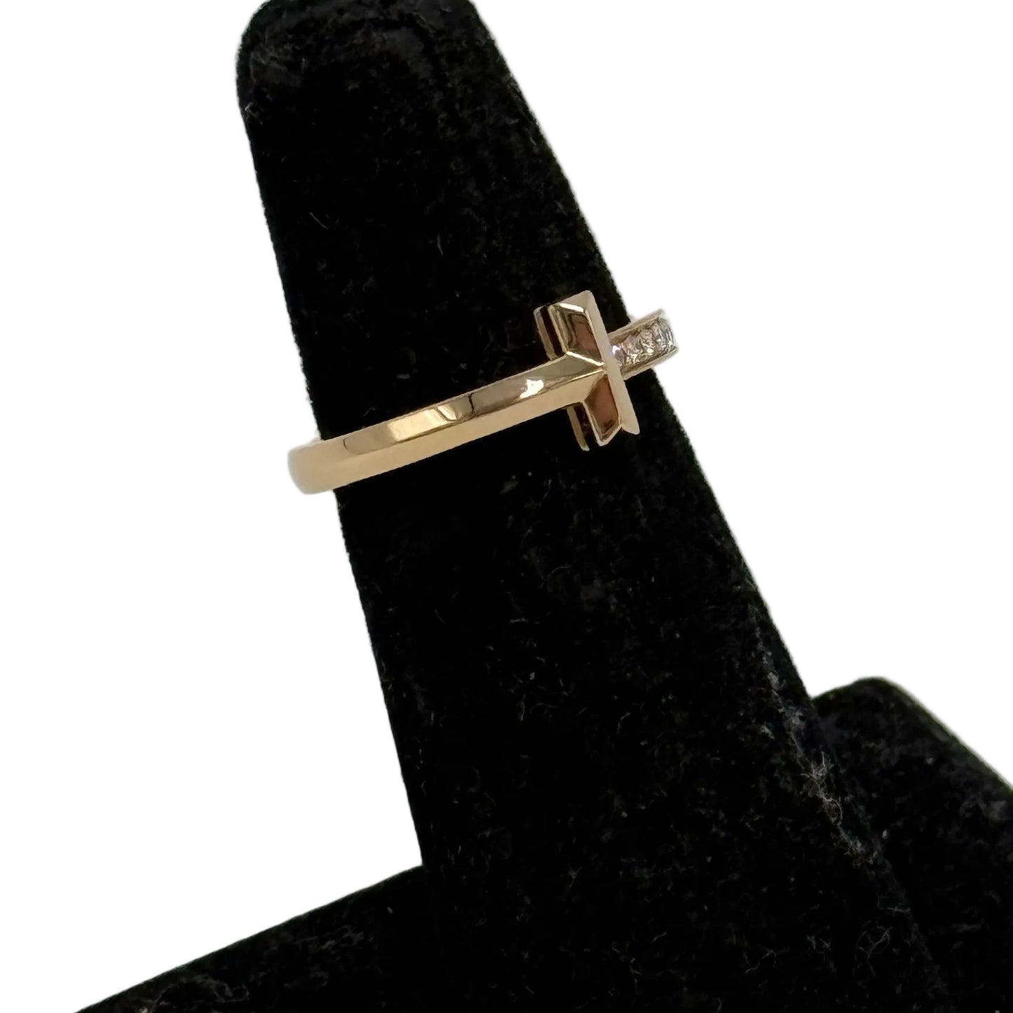 Tiffany & Company T1 Diamond Luxury Ring in 18k Rose Gold, Size: 6
