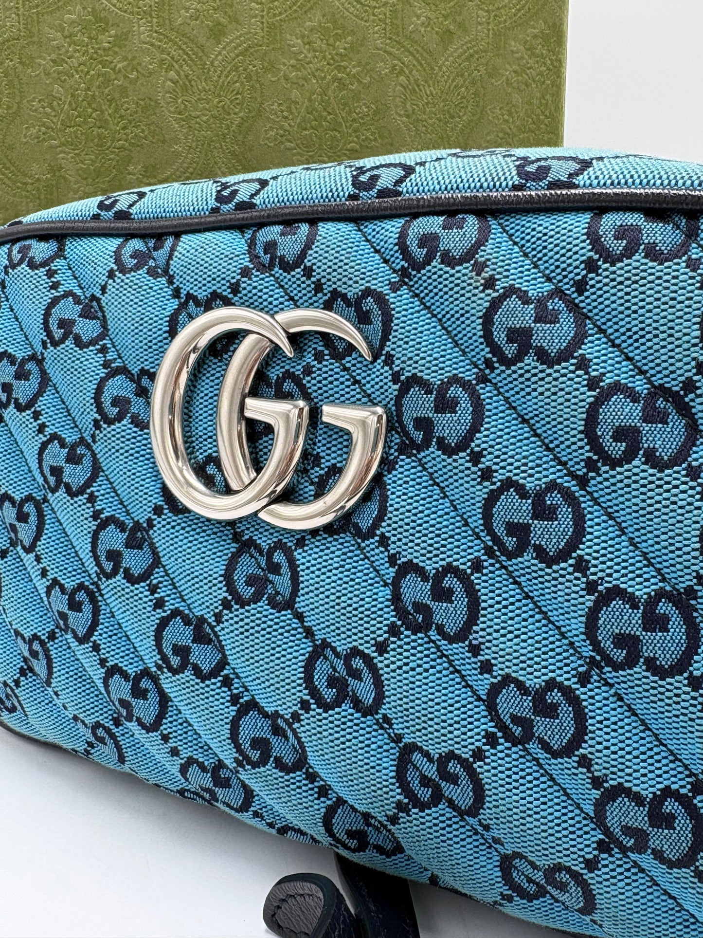 Gucci Monogram Marmont Luxury Handbag in Limited Edition Blue